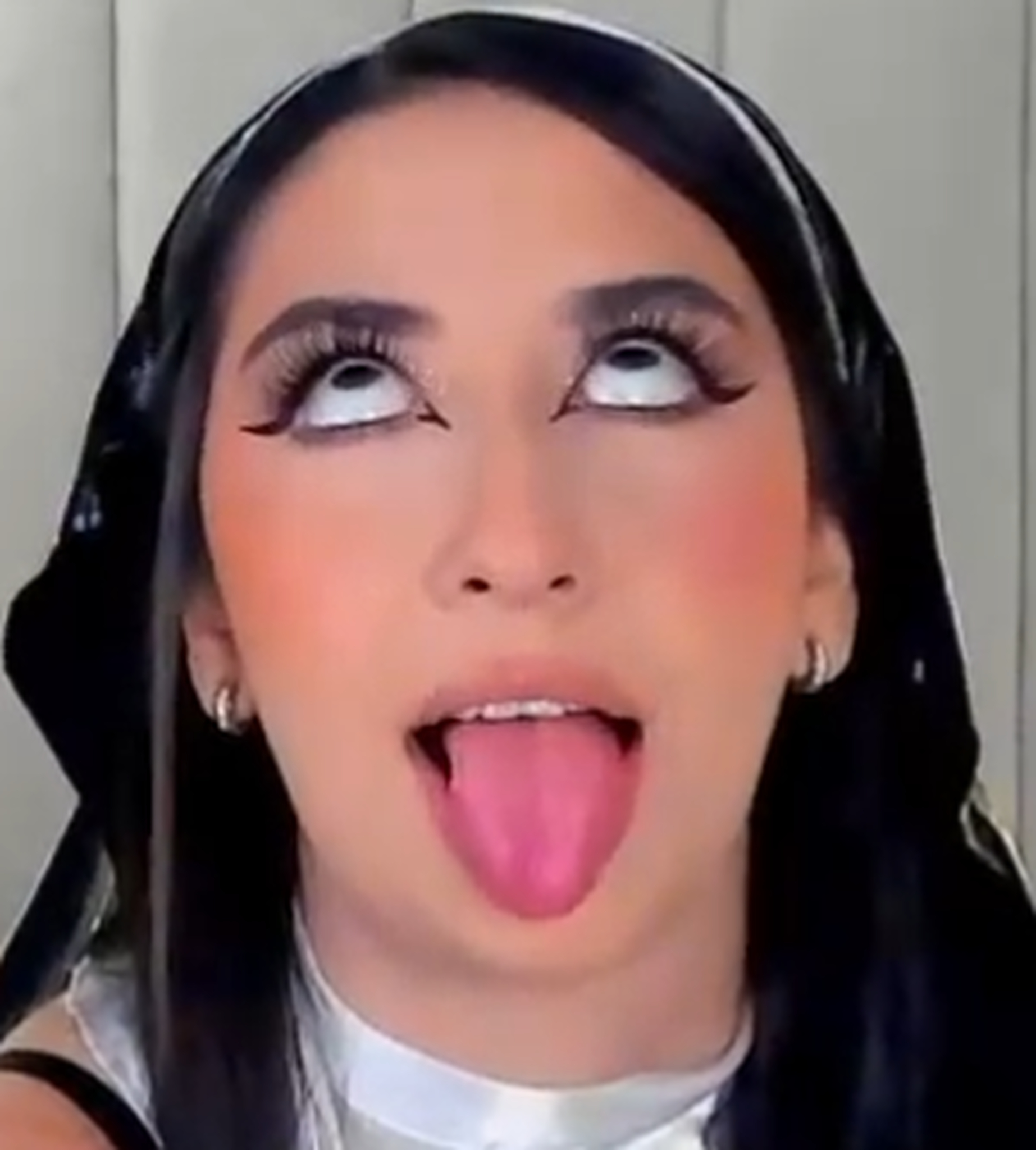 The girls made faces like dogs