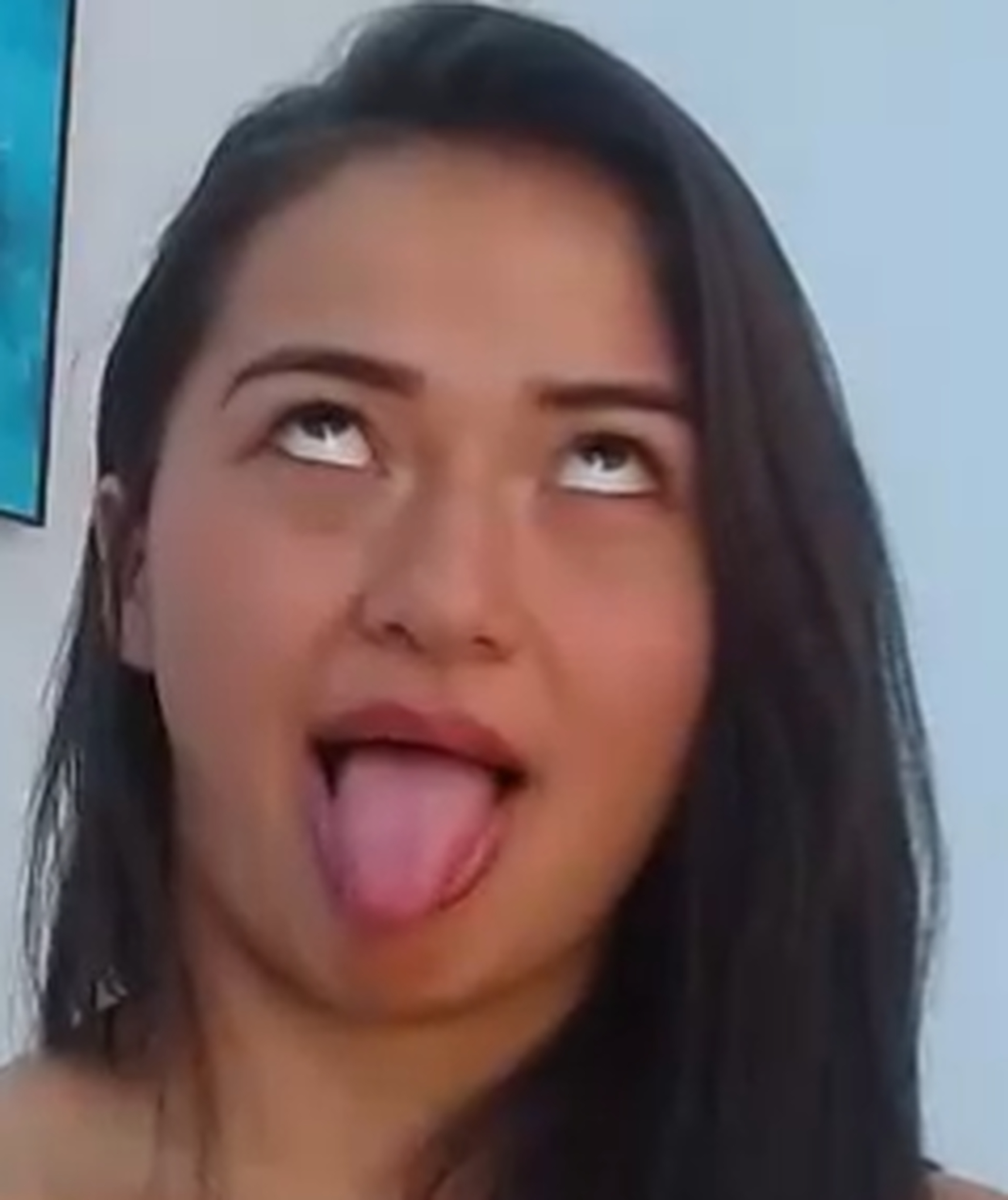 The girls made faces like dogs