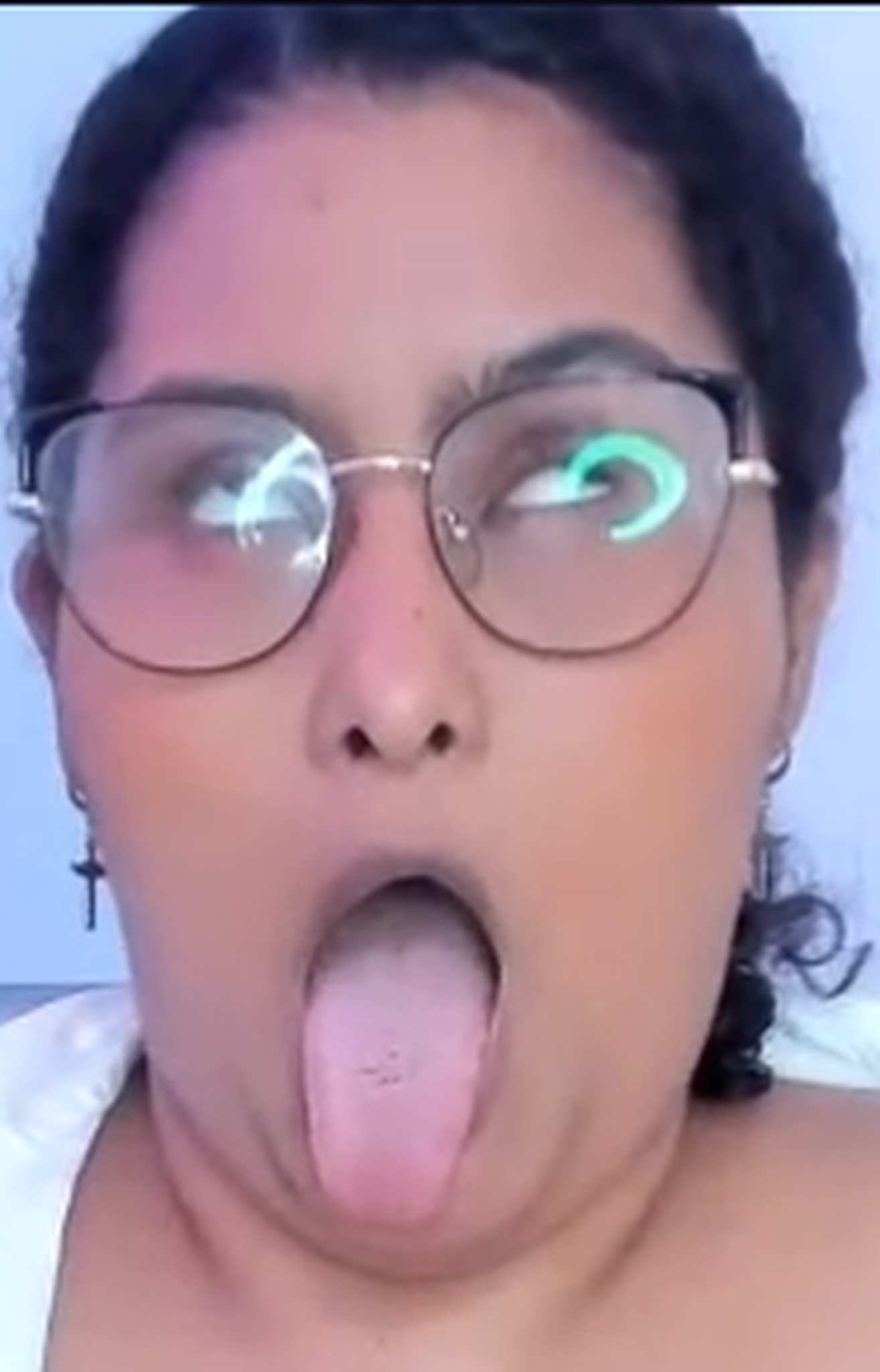 The girls made faces like dogs