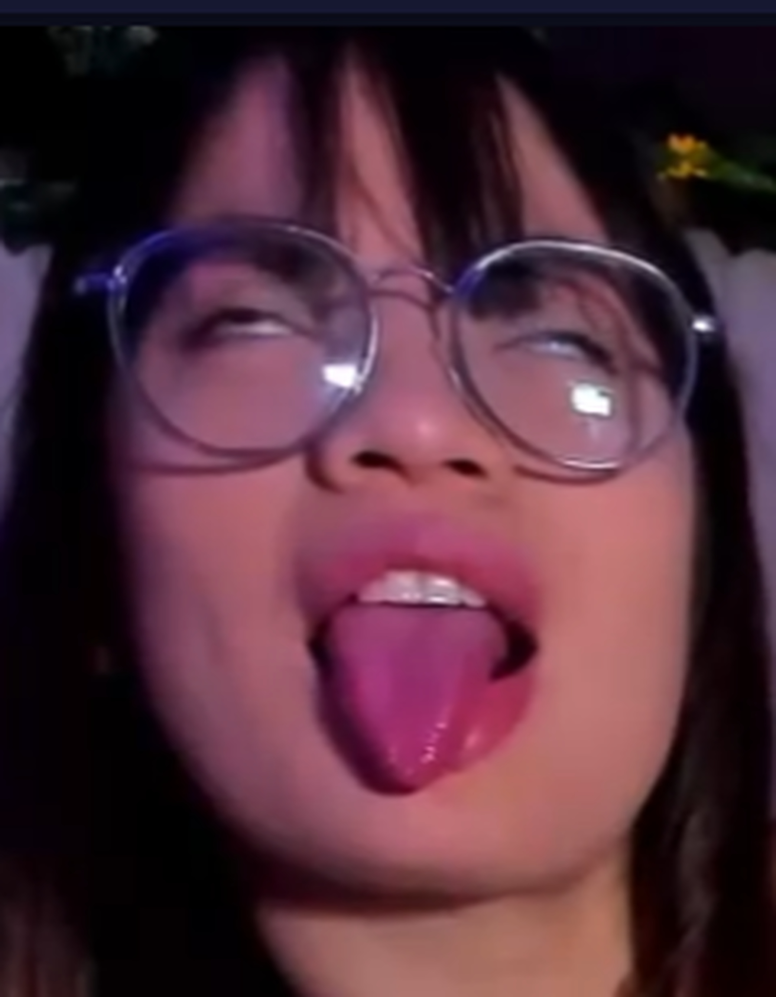 The girls made faces like dogs