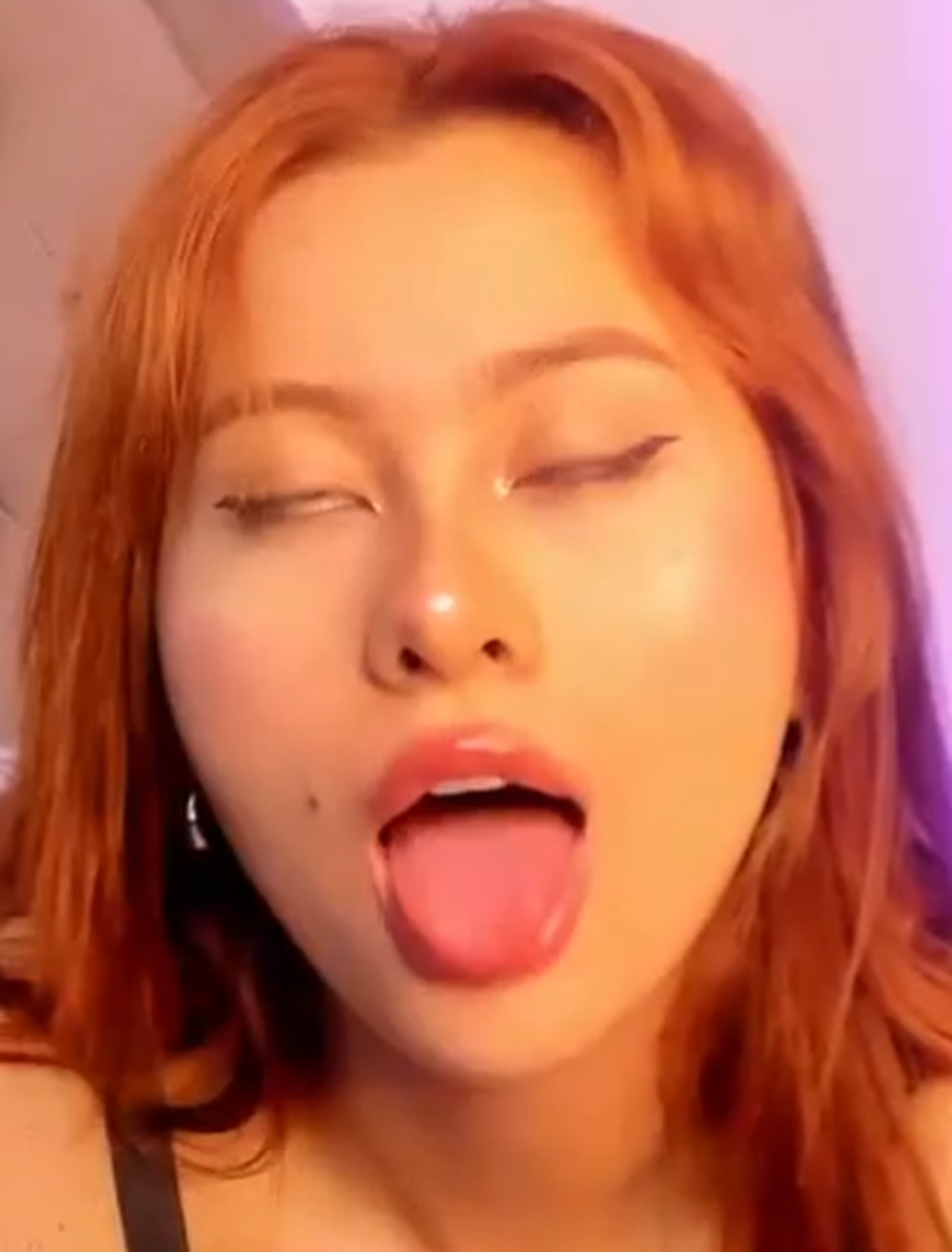 The girls made faces like dogs