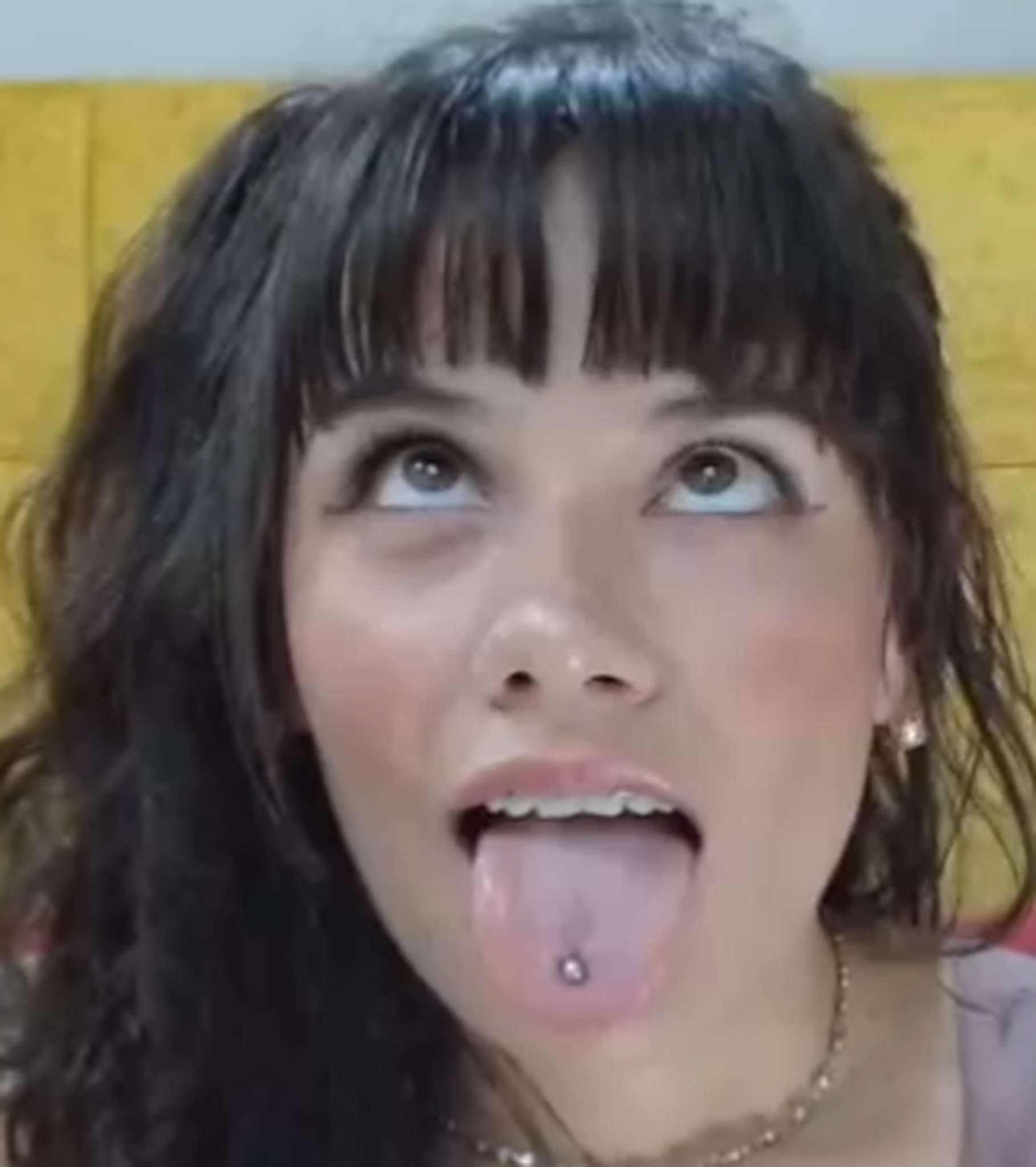 The girls made faces like dogs