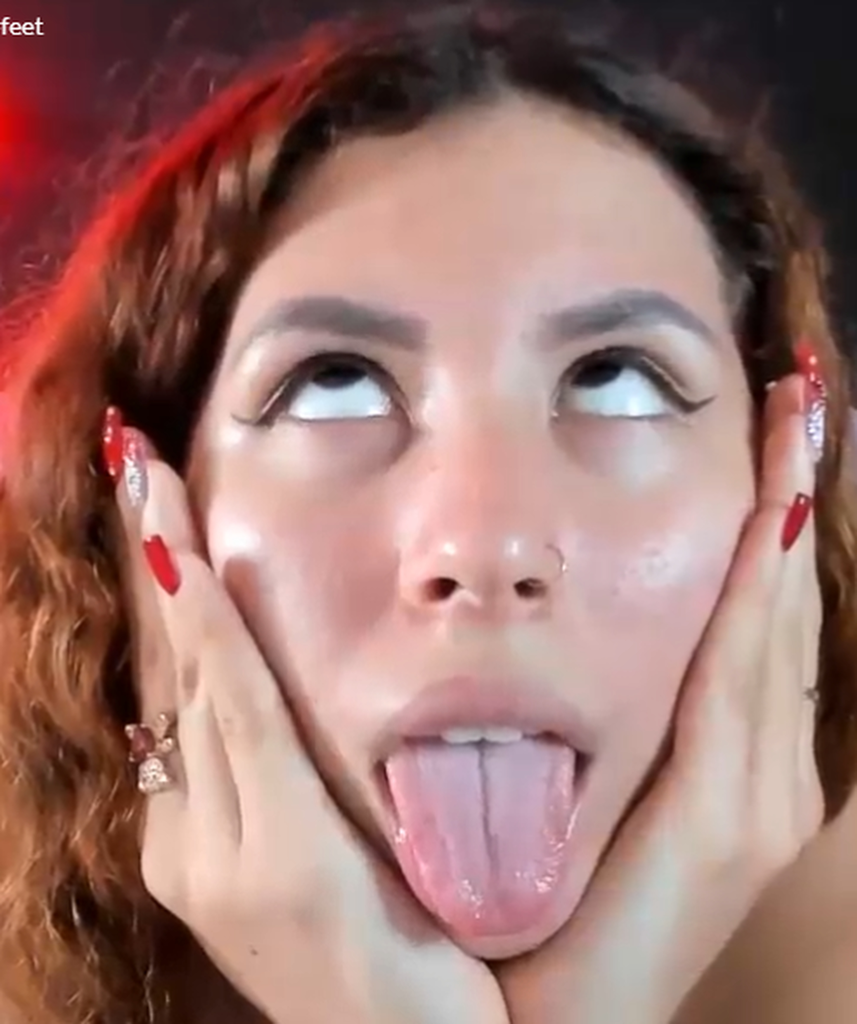 The girls made faces like dogs