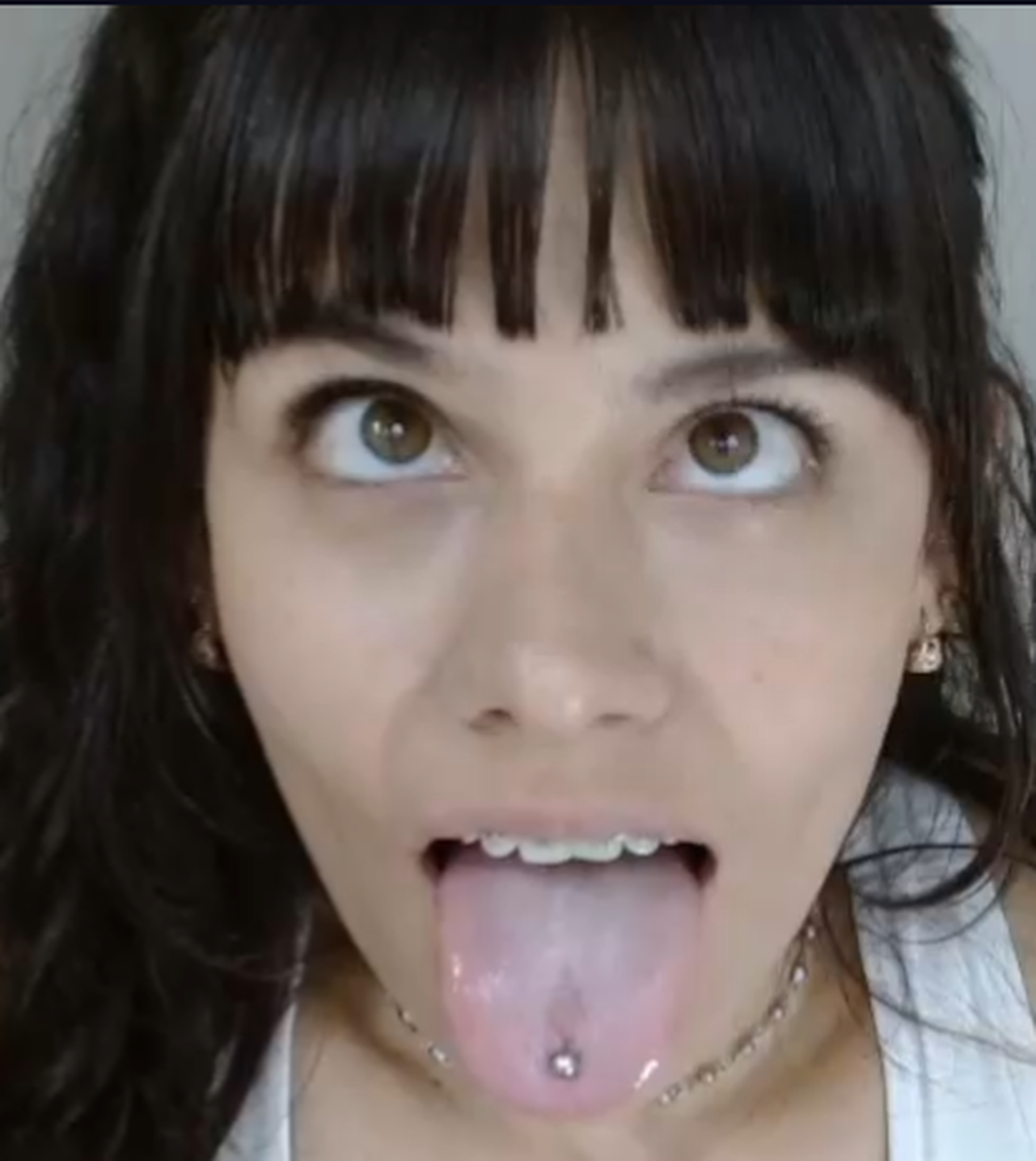 The girls made faces like dogs