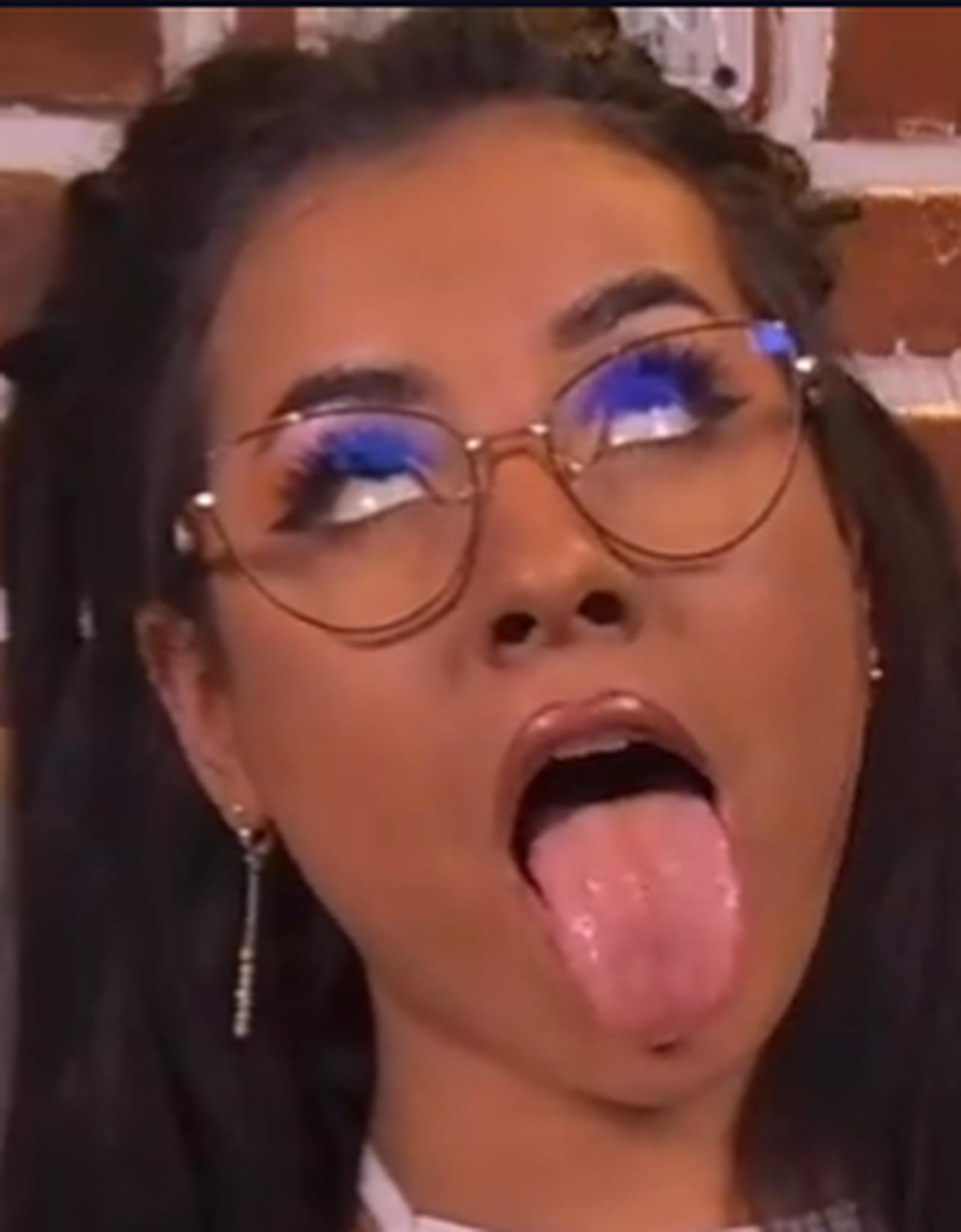 The girls made faces like dogs