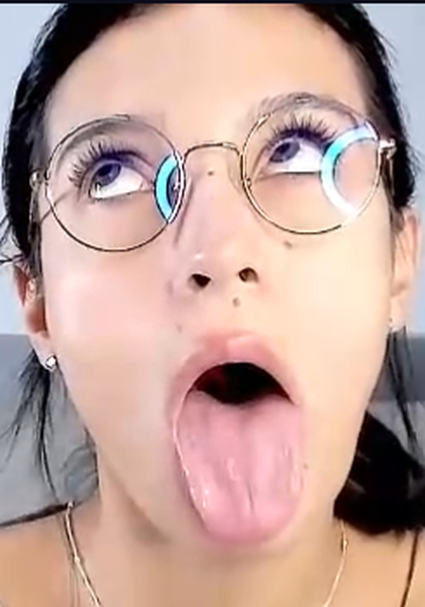 The girls made faces like dogs