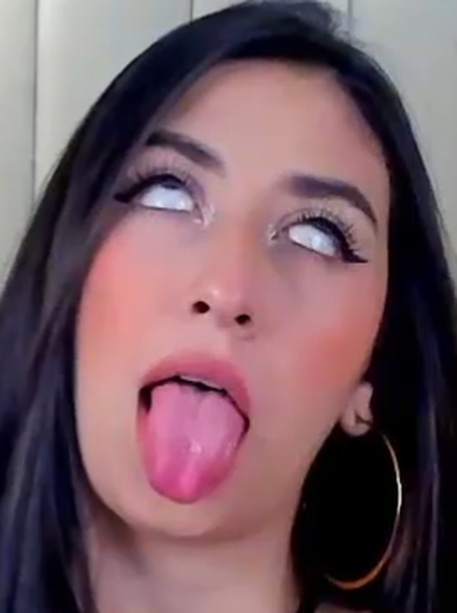 The girls made faces like dogs