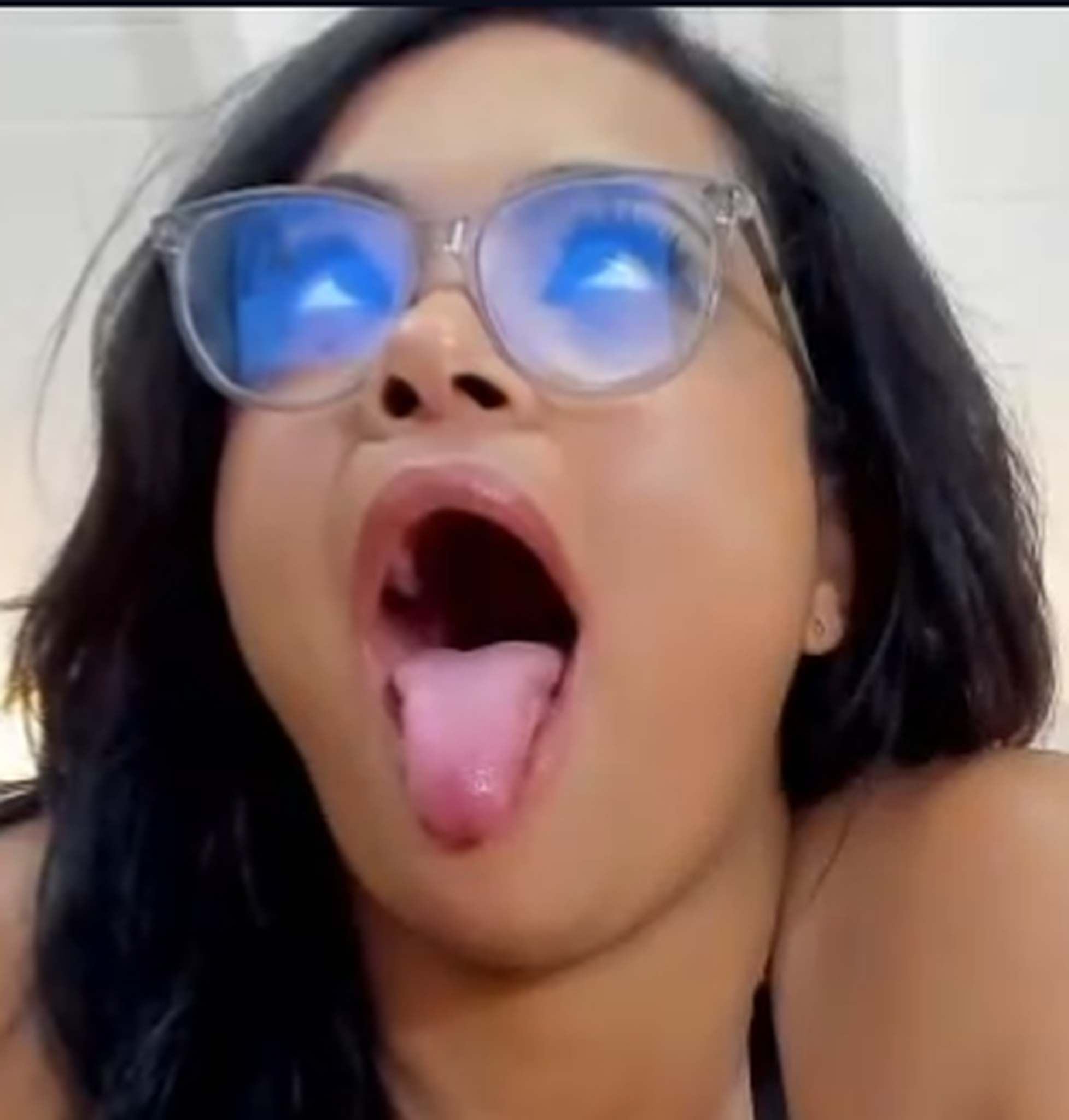 The girls made faces like dogs