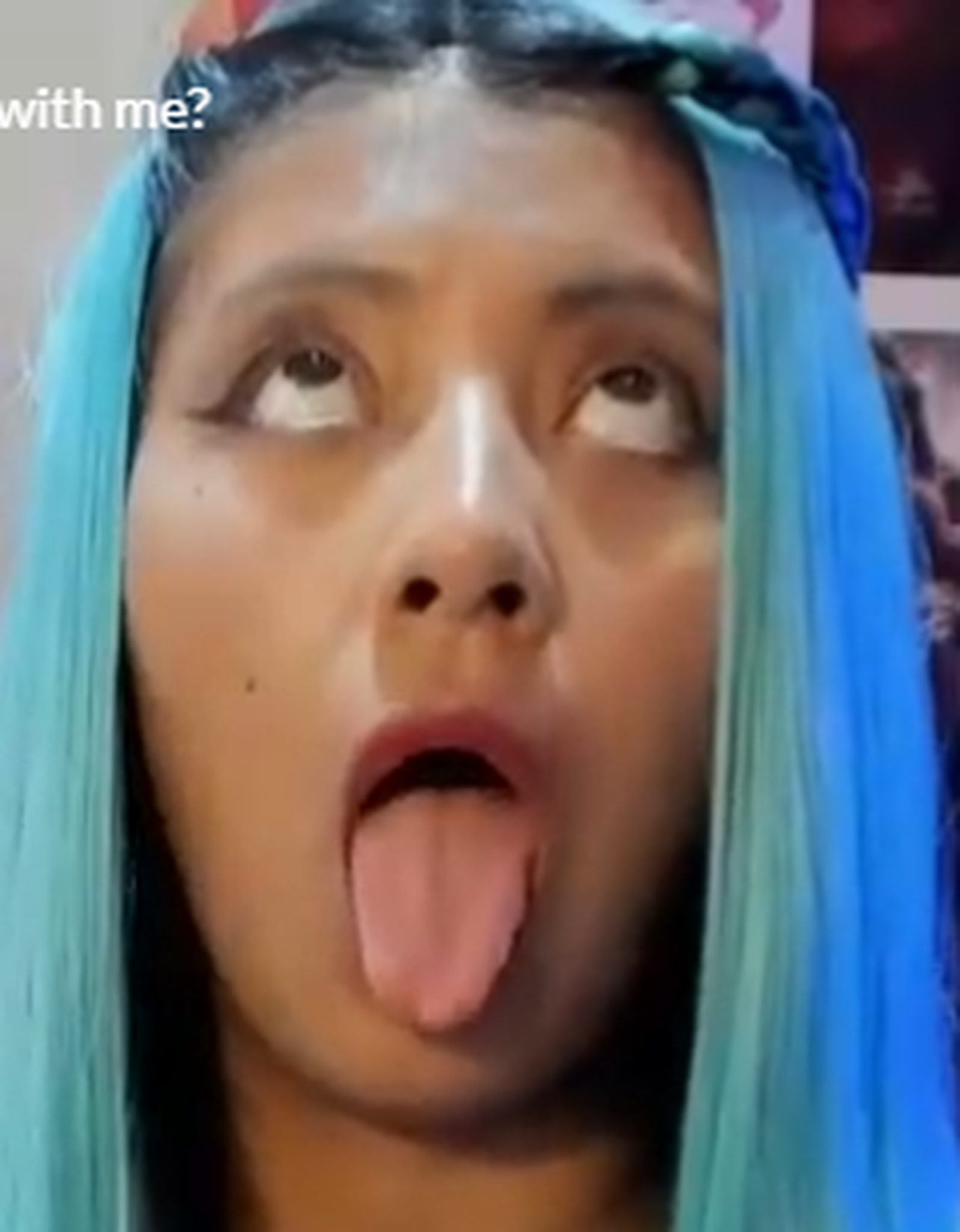 The girls made faces like dogs