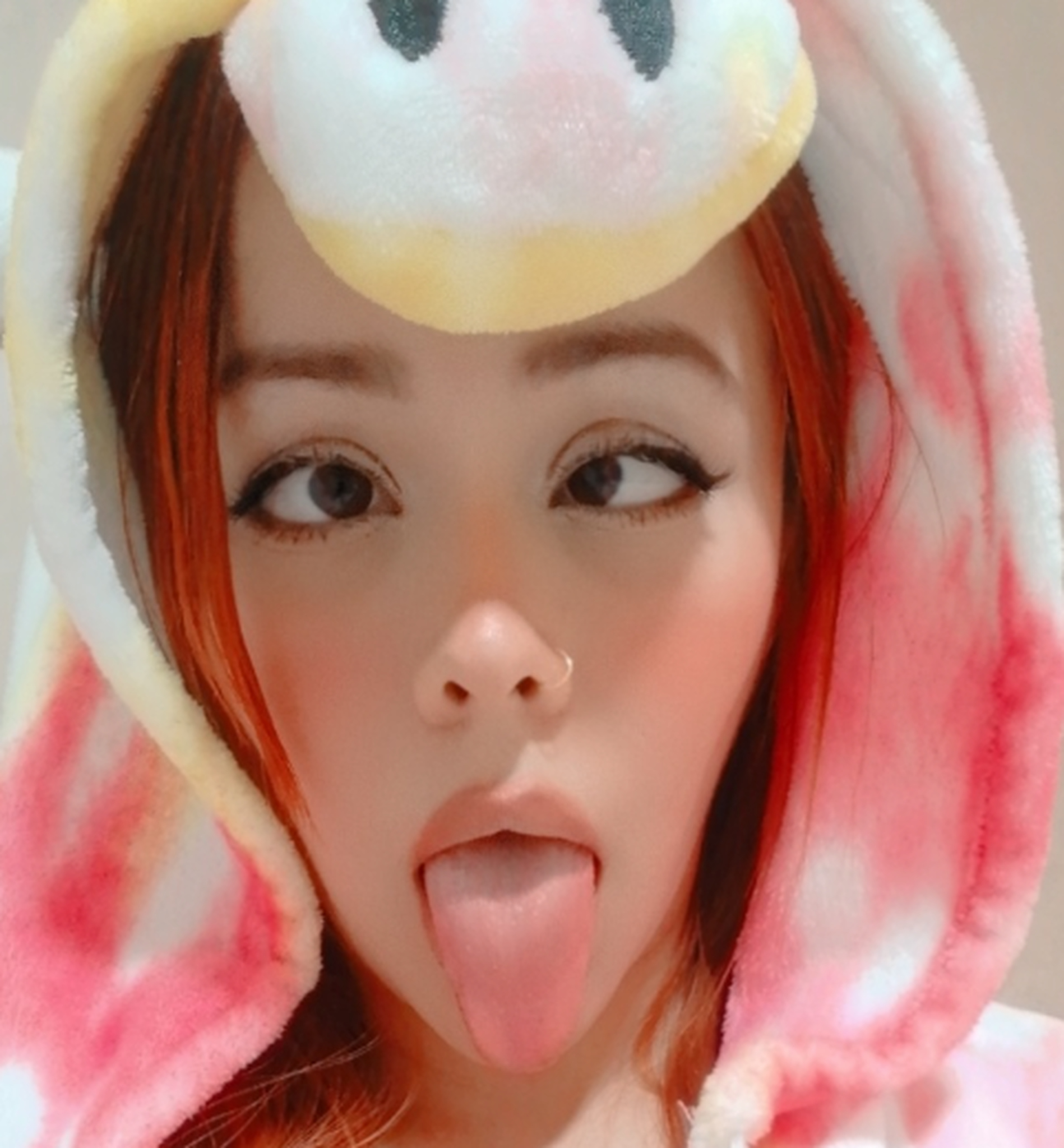 The girls made faces like dogs