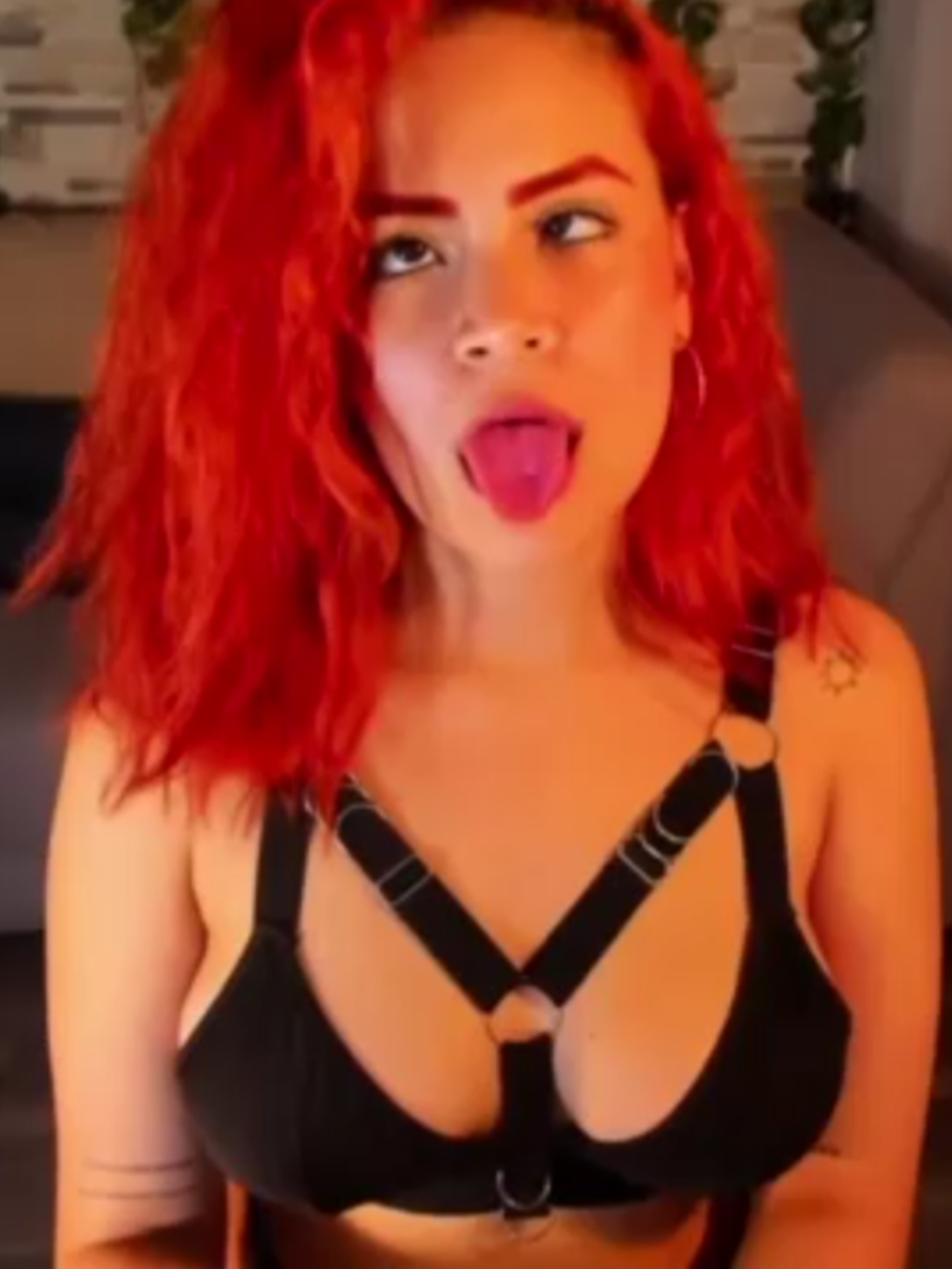 The girls made faces like dogs