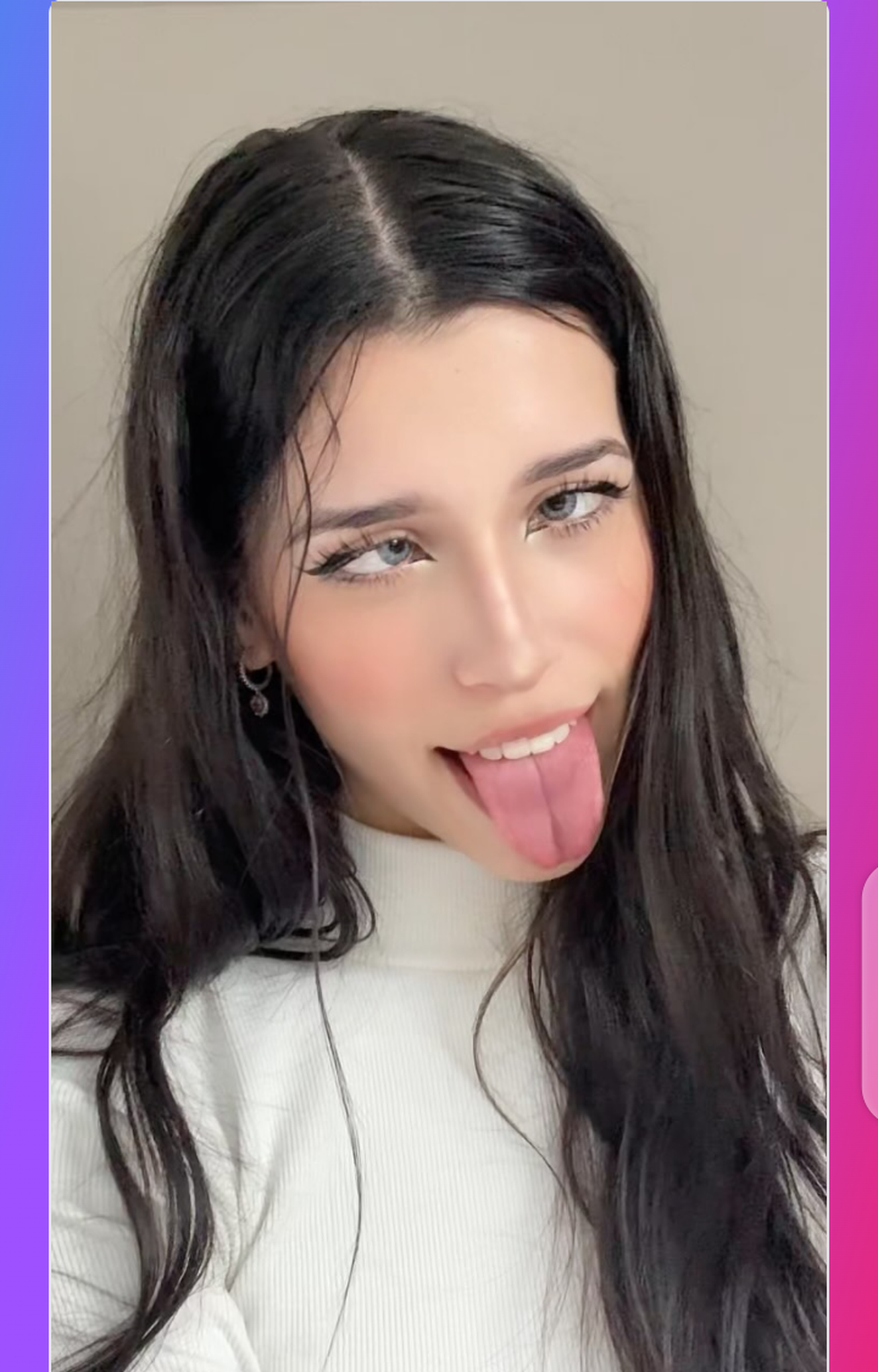 The girls made faces like dogs