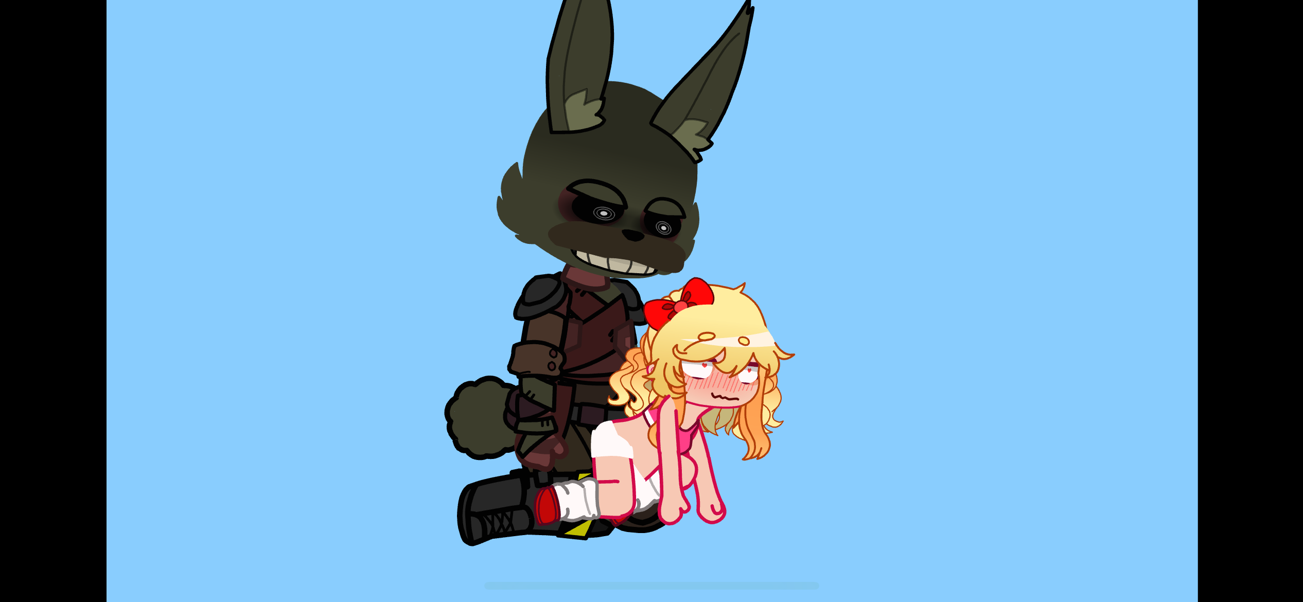 Susie gets filled with cum from daddy afton