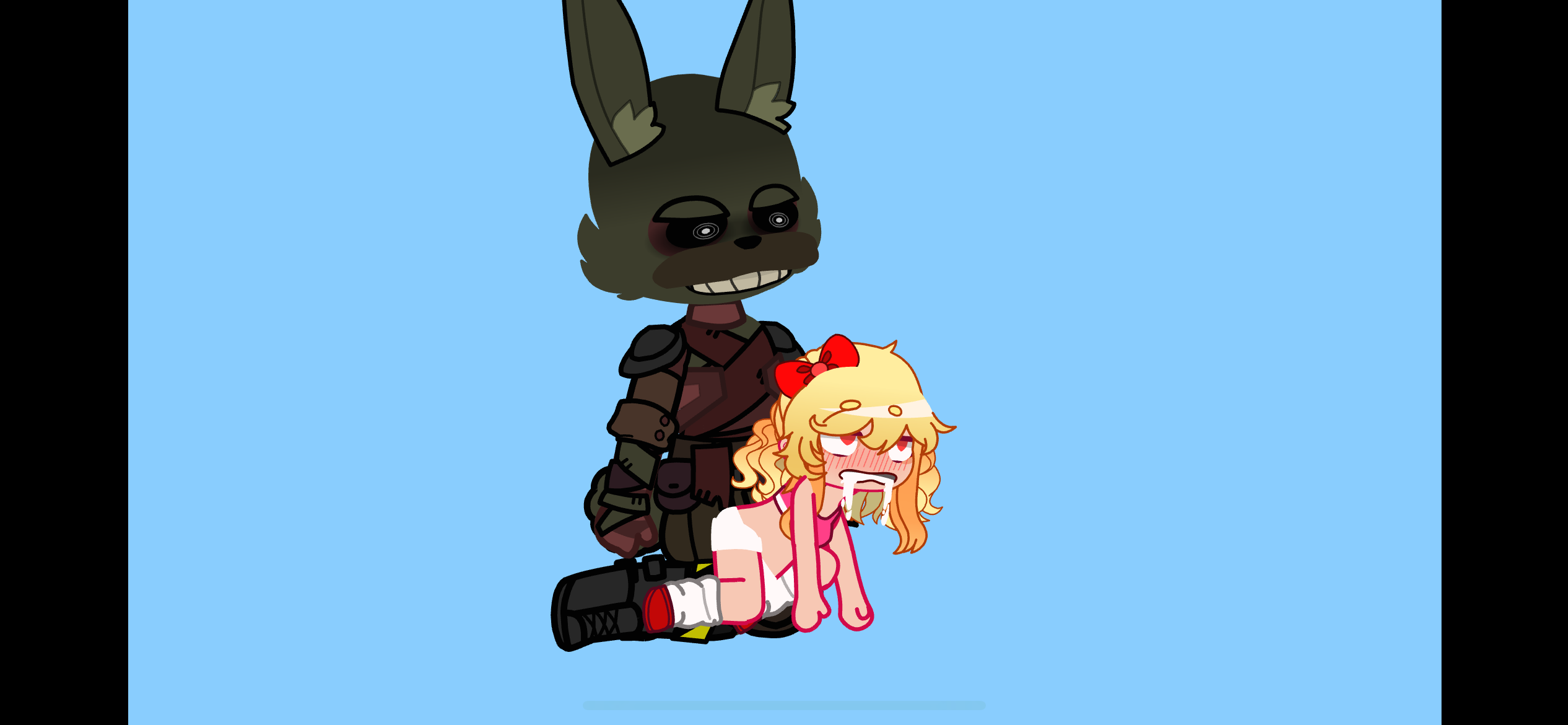 Susie gets filled with cum from daddy afton