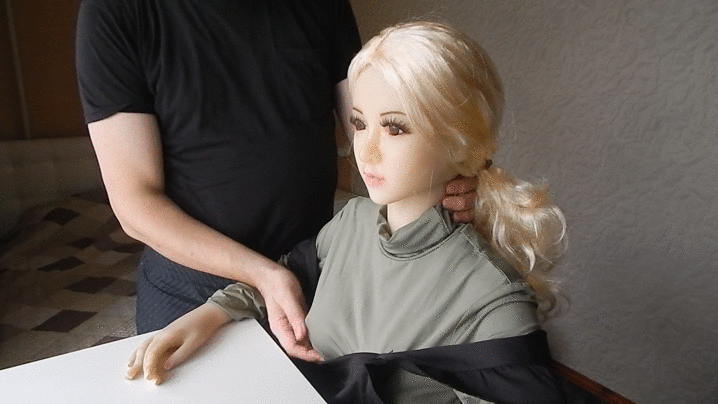 Blonde maid passes advanced job-interview. (some GIFs)