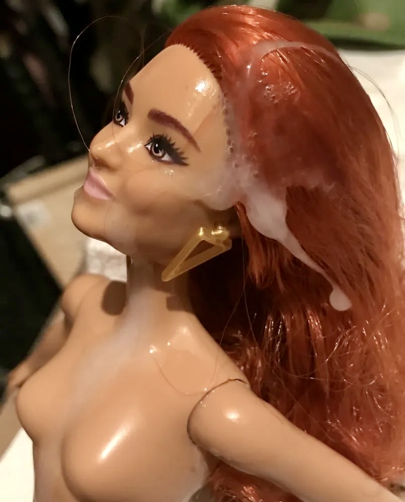 2021 redhead Barbie cumshot facials
