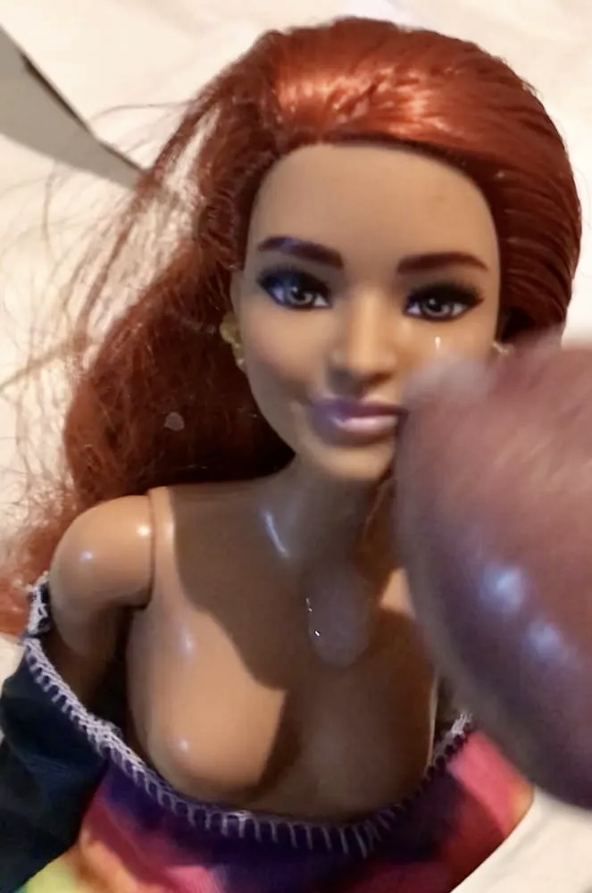 2021 redhead Barbie cumshot facials