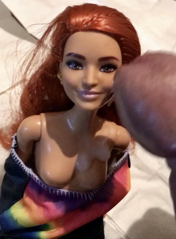 2021 redhead Barbie cumshot facials