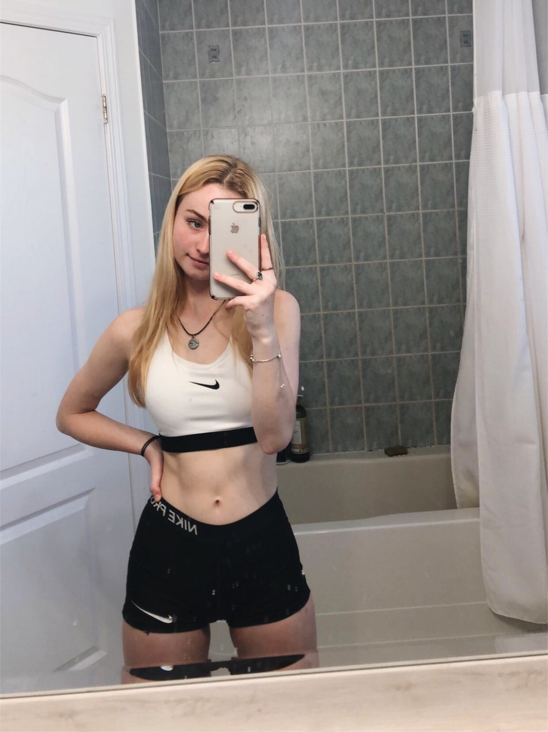 Sexy Blonde Flight Attendant Aniela