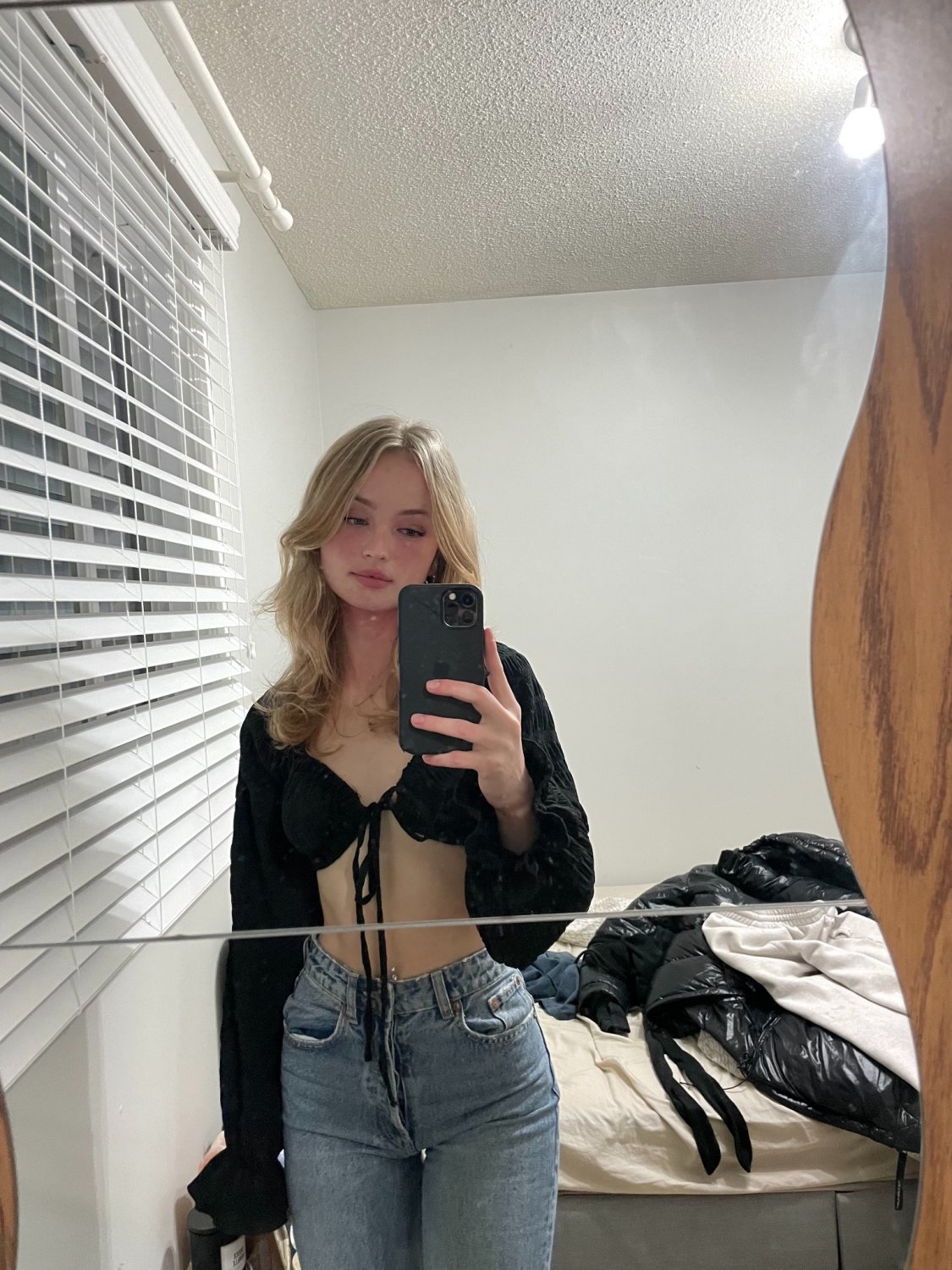 Sexy Blonde Flight Attendant Aniela