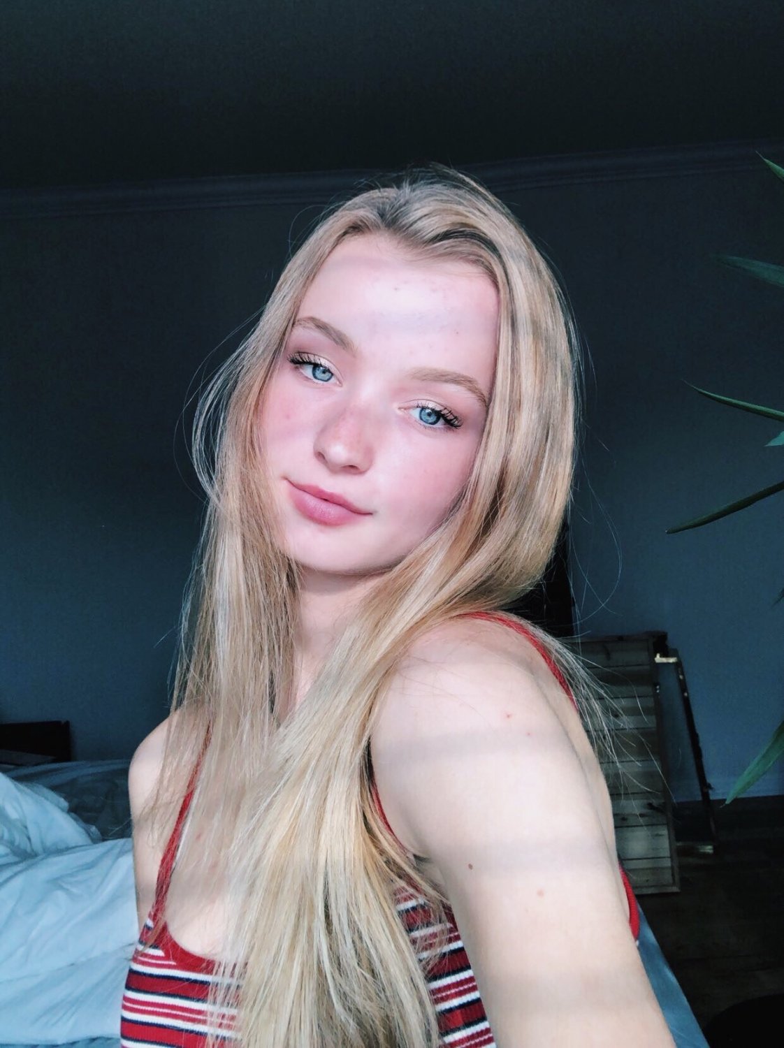 Sexy Blonde Flight Attendant Aniela