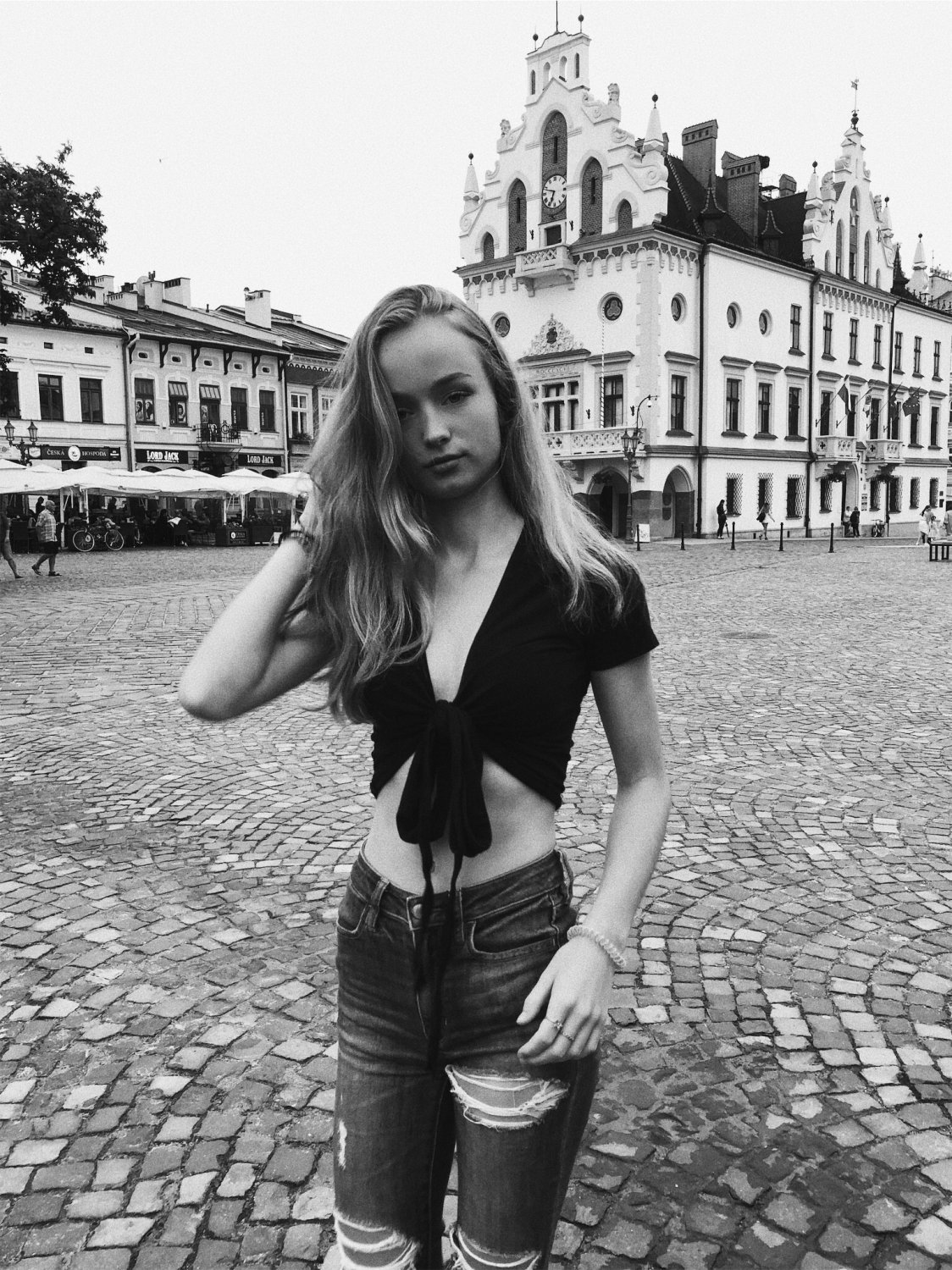 Sexy Blonde Flight Attendant Aniela