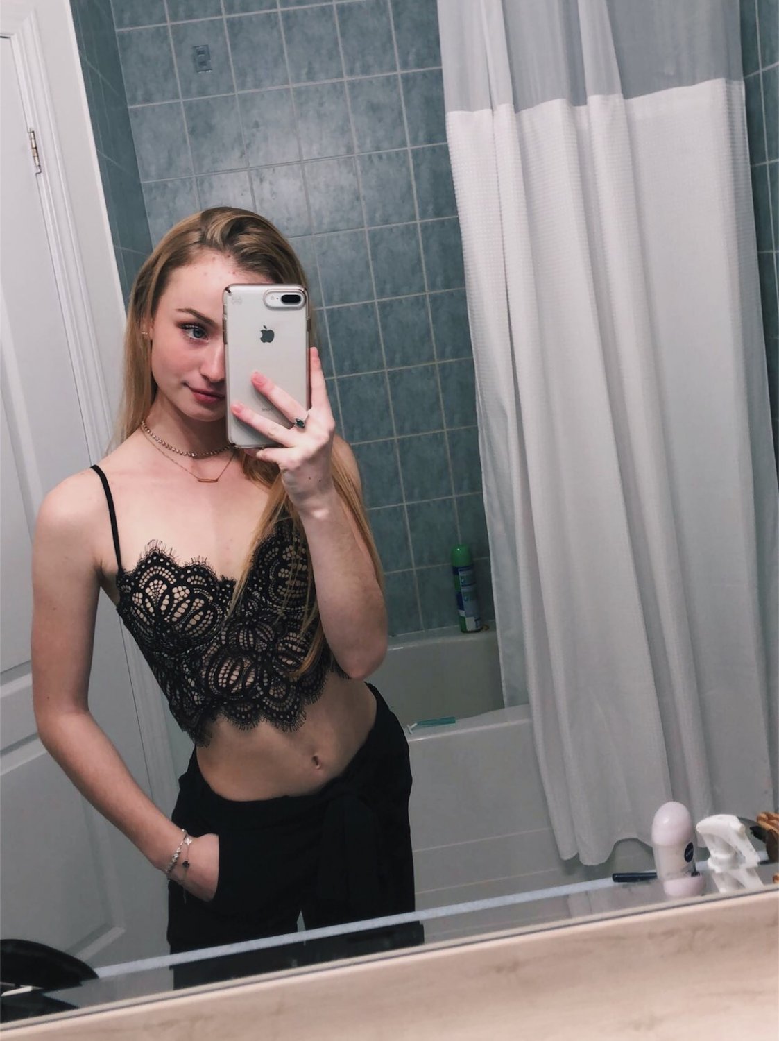 Sexy Blonde Flight Attendant Aniela