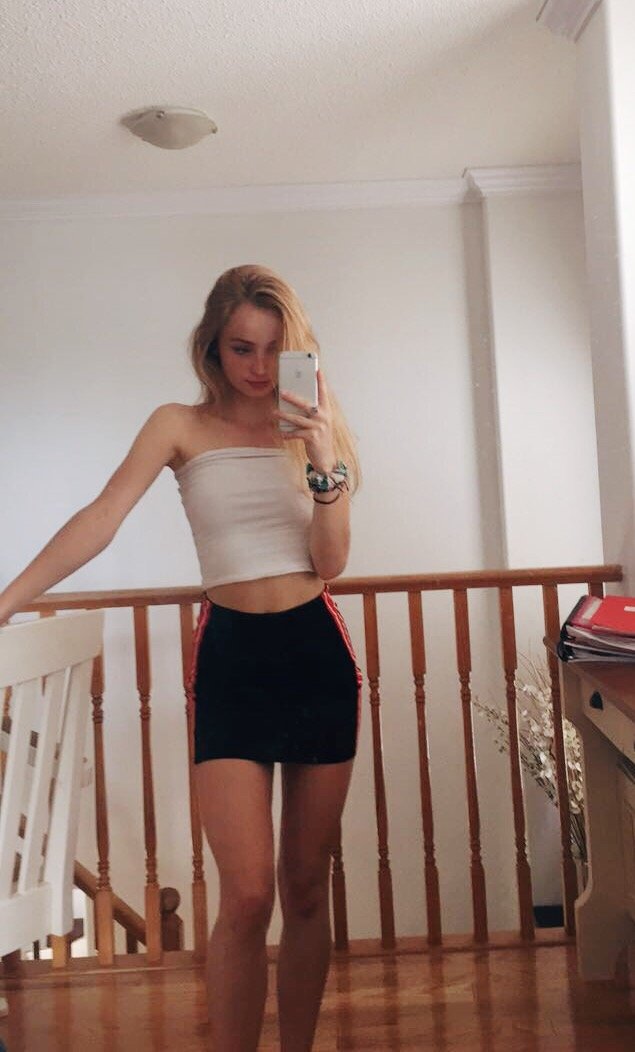 Sexy Blonde Flight Attendant Aniela