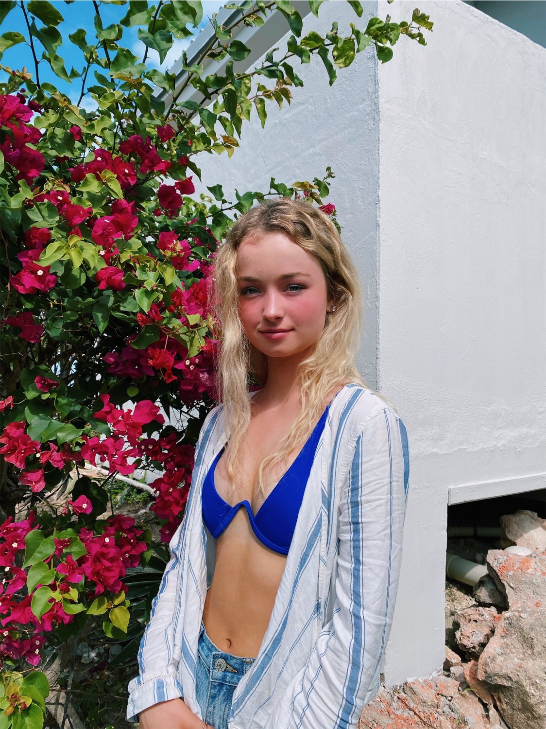 Sexy Blonde Flight Attendant Aniela