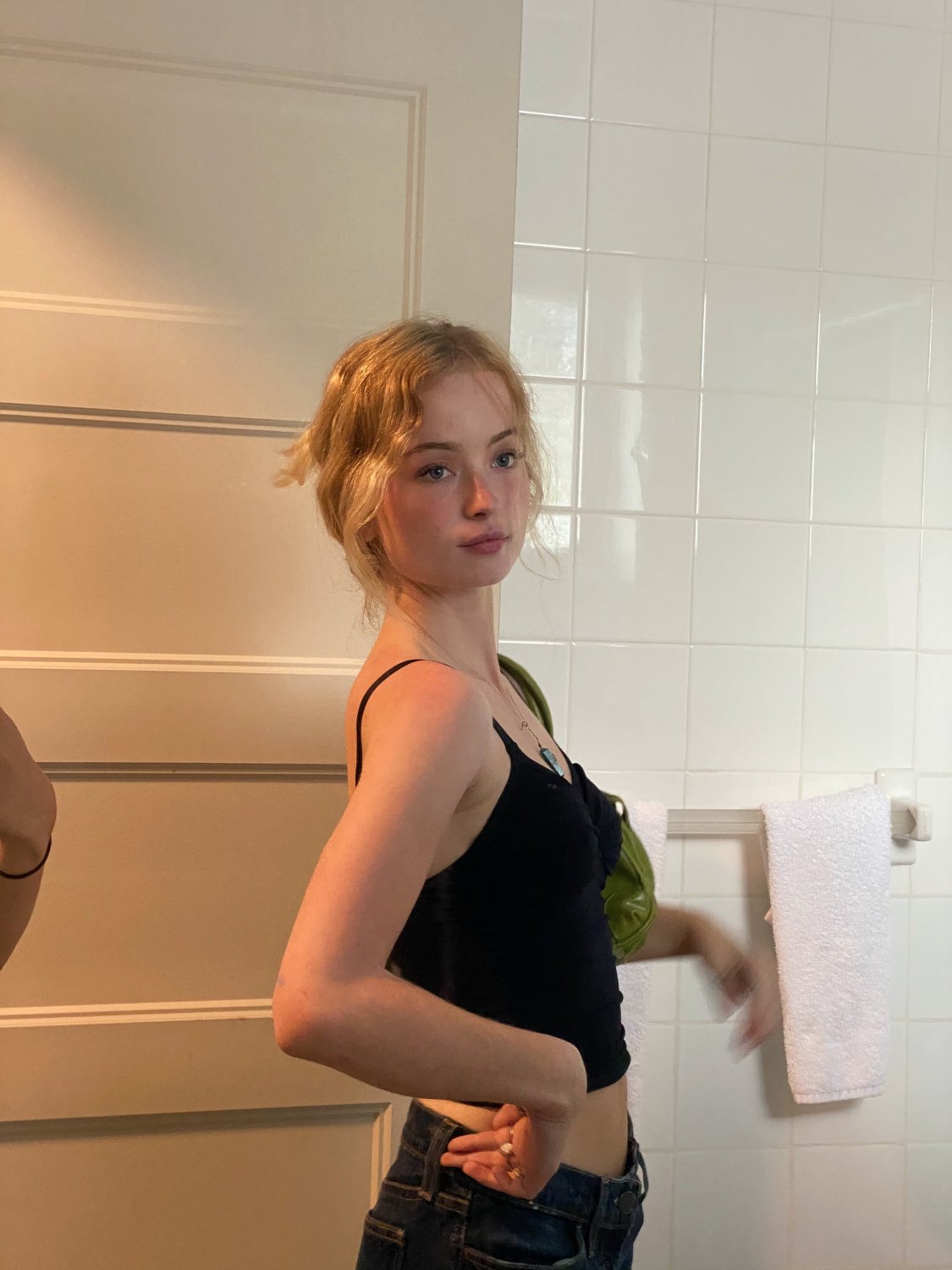 Sexy Blonde Flight Attendant Aniela