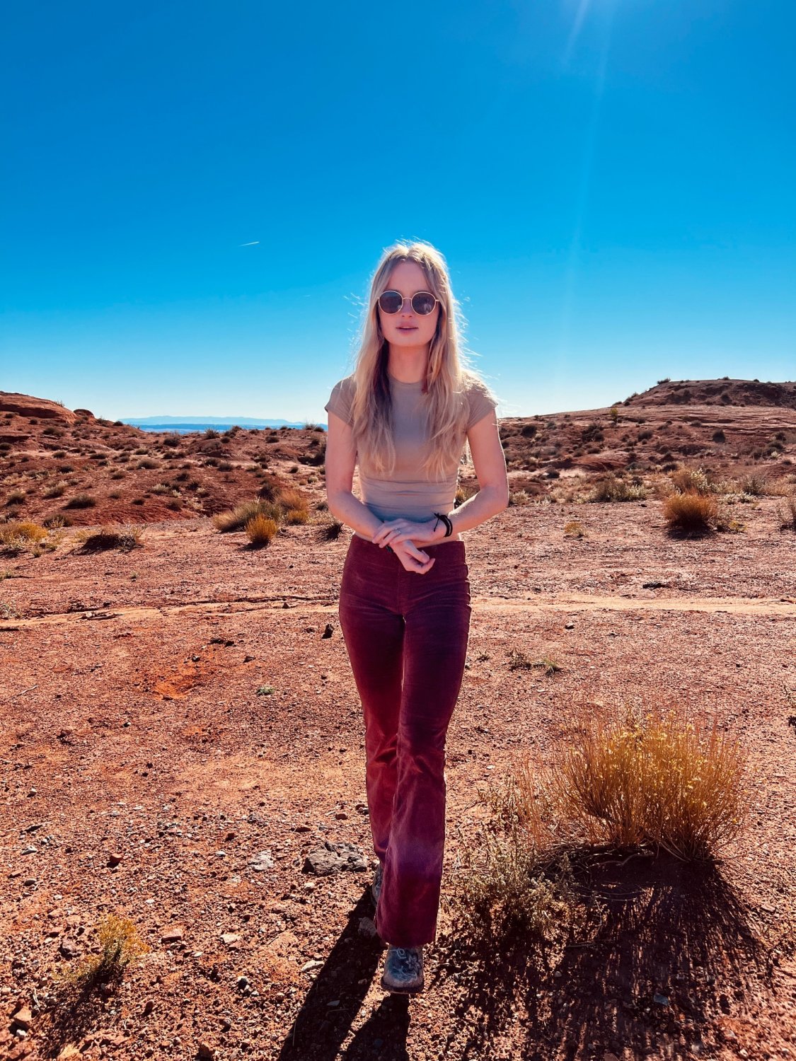 Sexy Blonde Flight Attendant Aniela