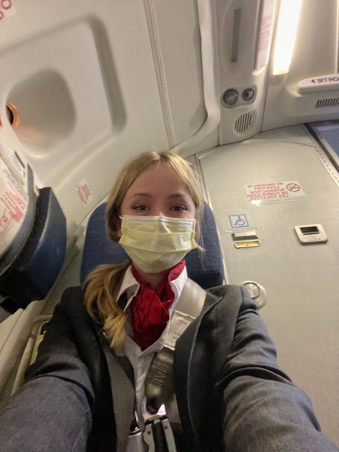 Sexy Blonde Flight Attendant Aniela