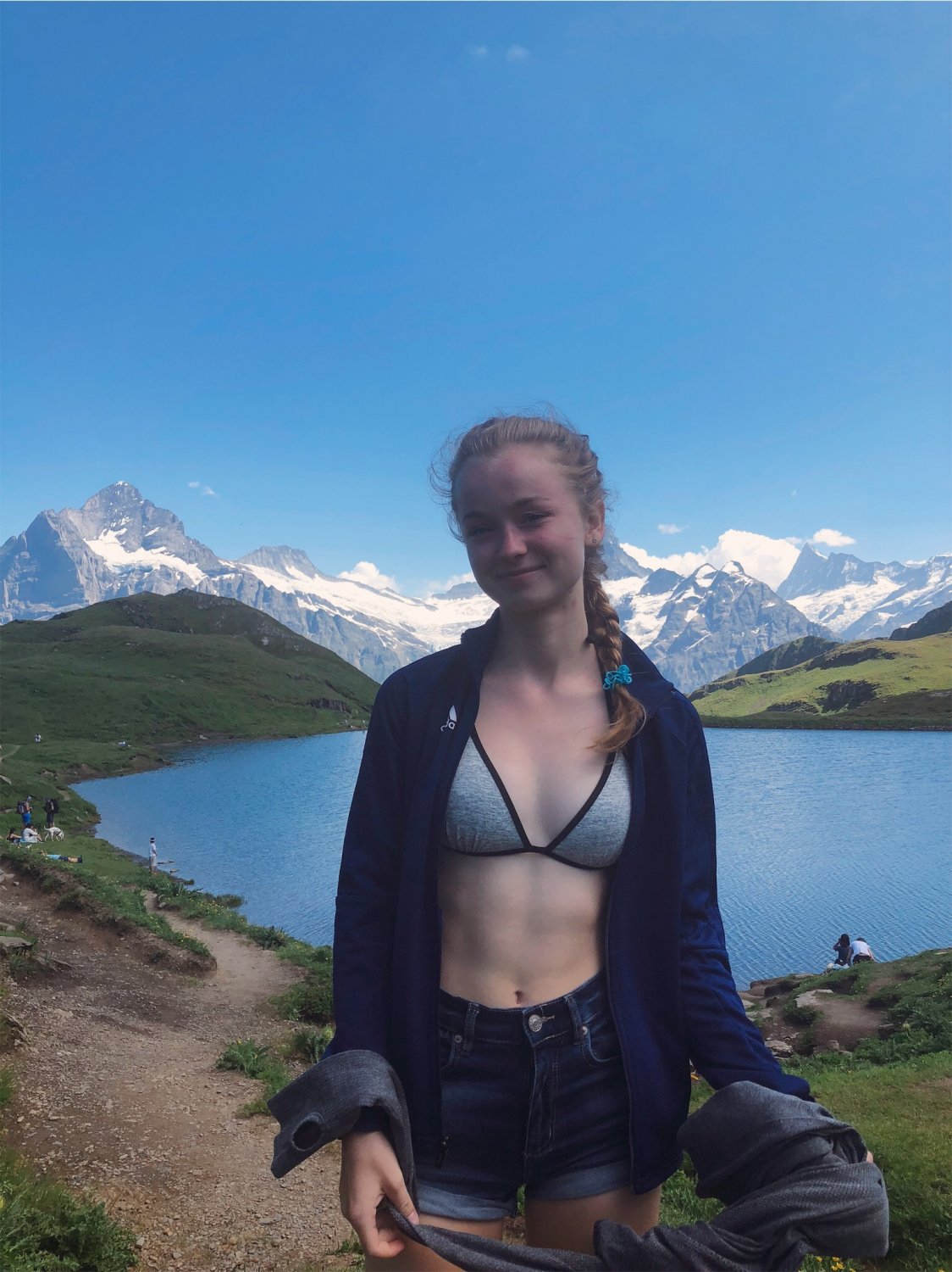 Sexy Blonde Flight Attendant Aniela