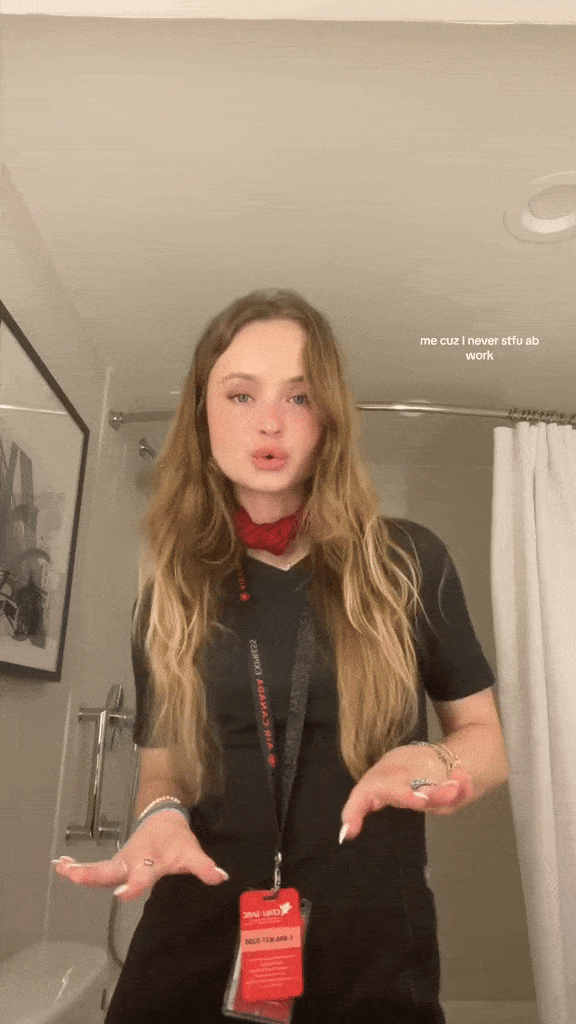 Sexy Blonde Flight Attendant Aniela