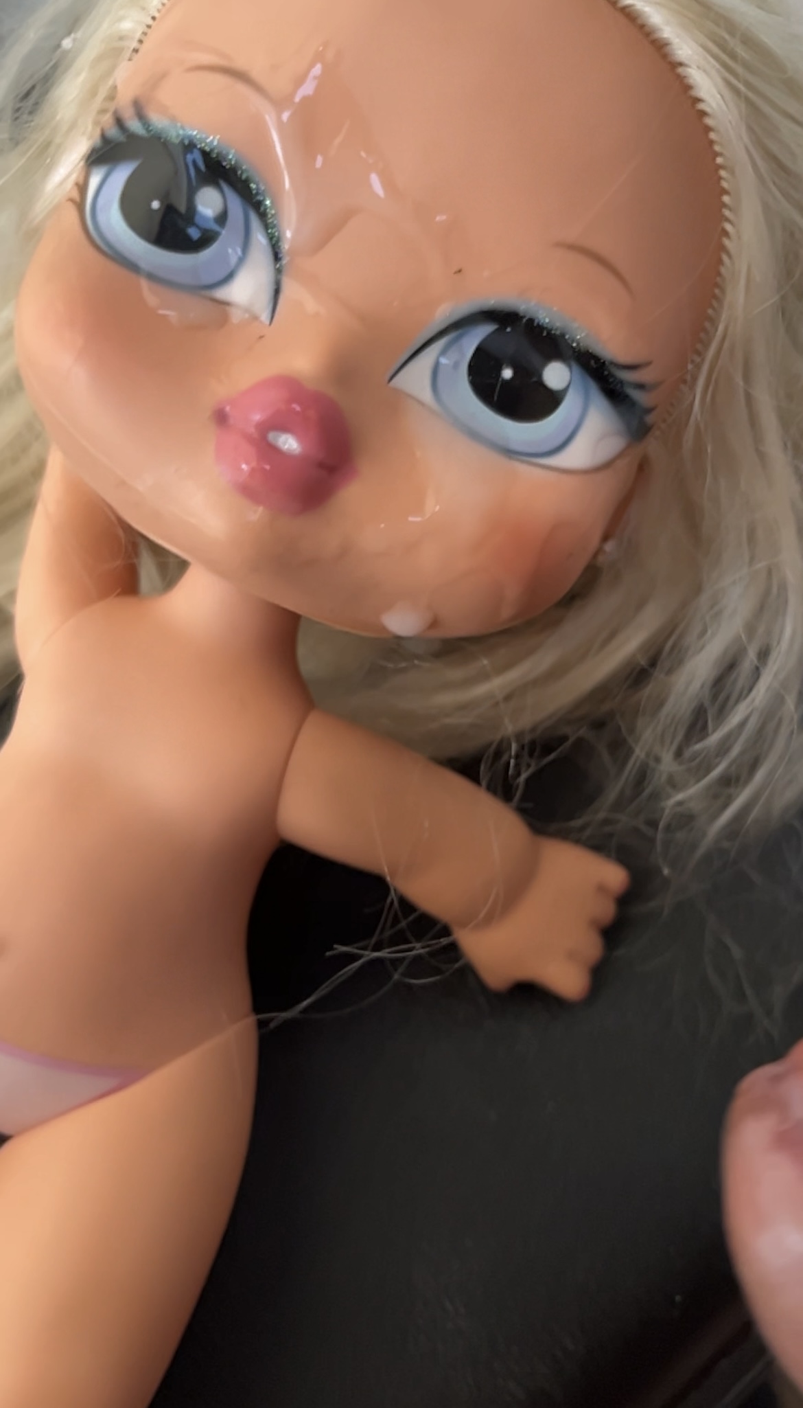 Smelly Blonde secondhand store doll cumshot
