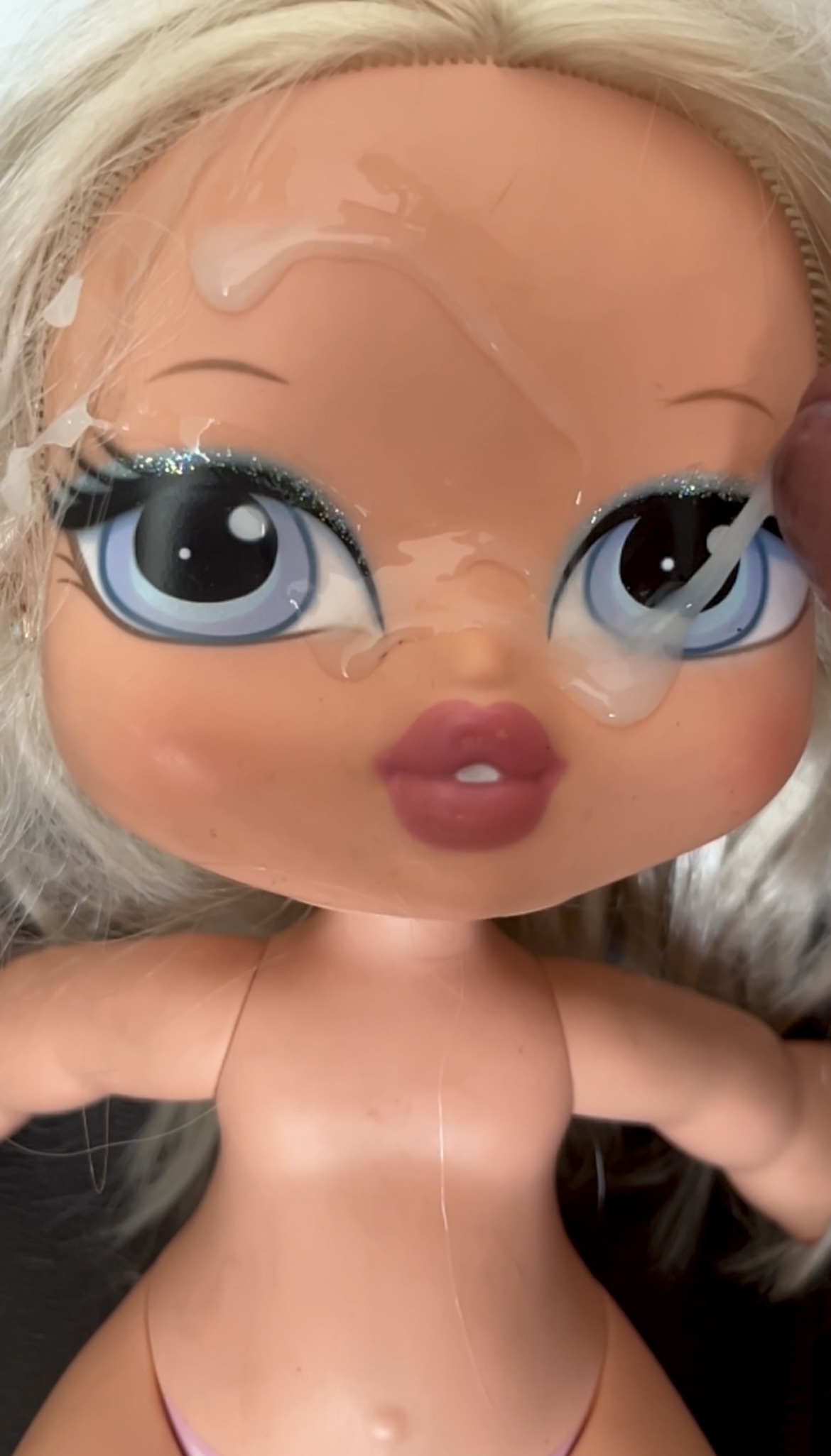 Smelly blonde second handstore doll fist asshole and facial
