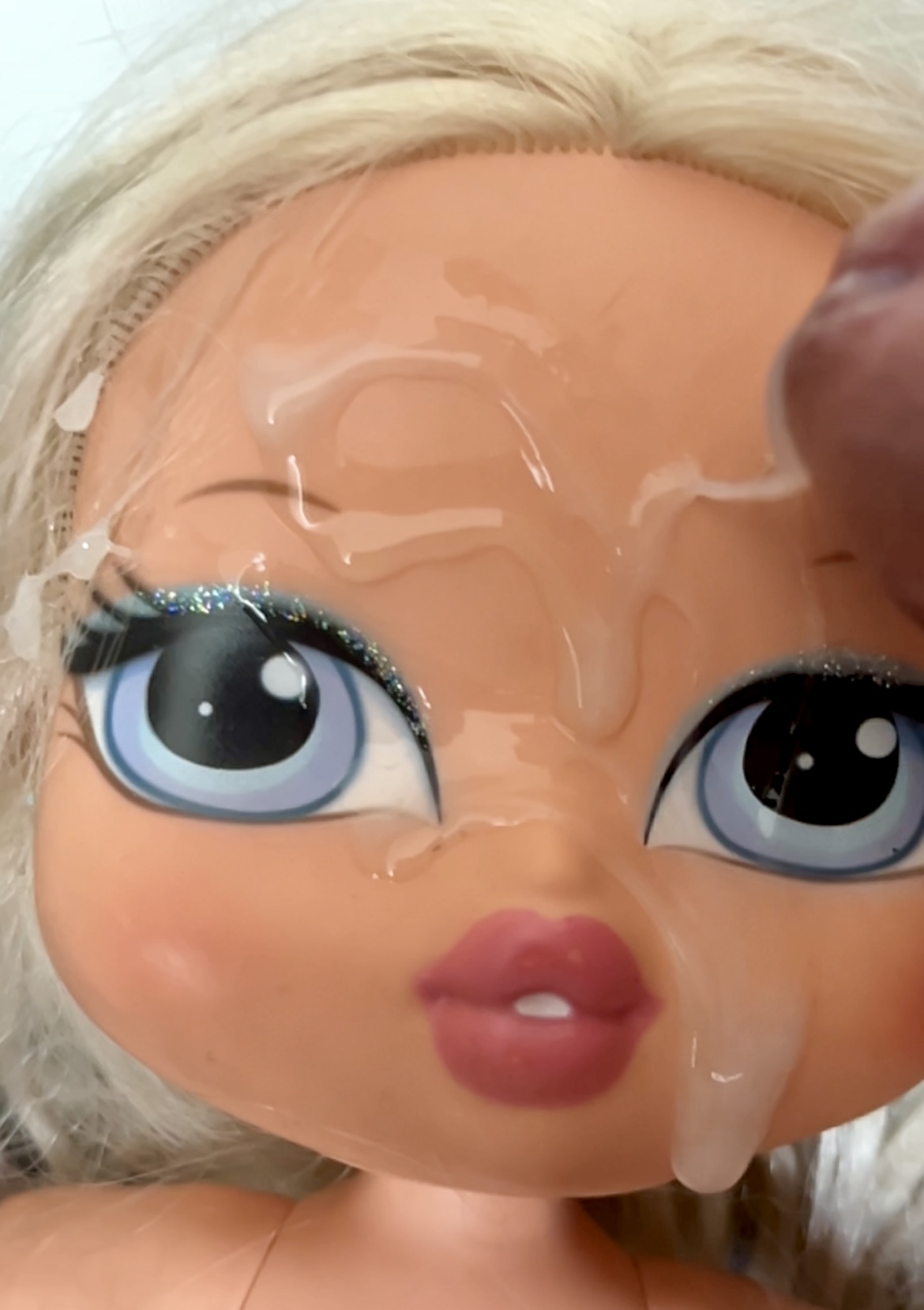 Smelly blonde second handstore doll fist asshole and facial