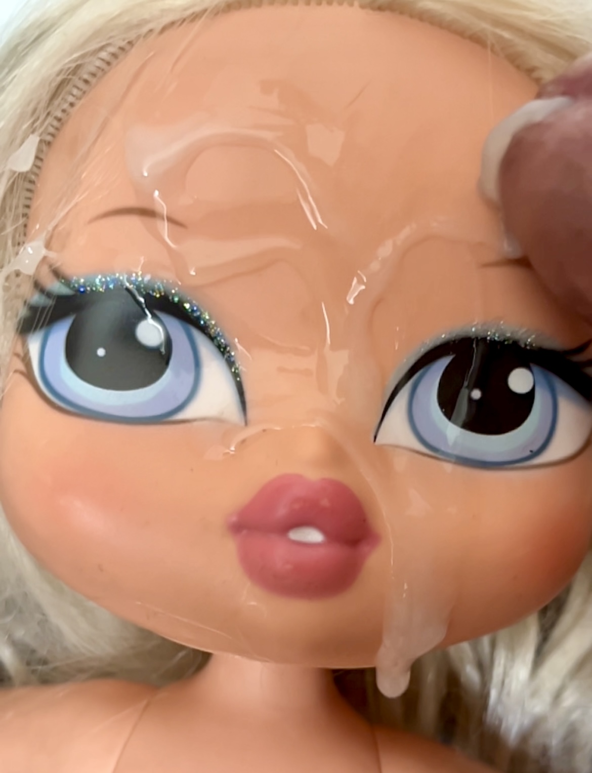 Smelly blonde second handstore doll fist asshole and facial