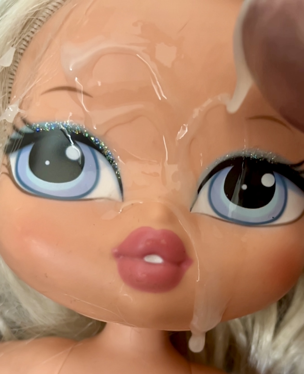 Smelly blonde second handstore doll fist asshole and facial