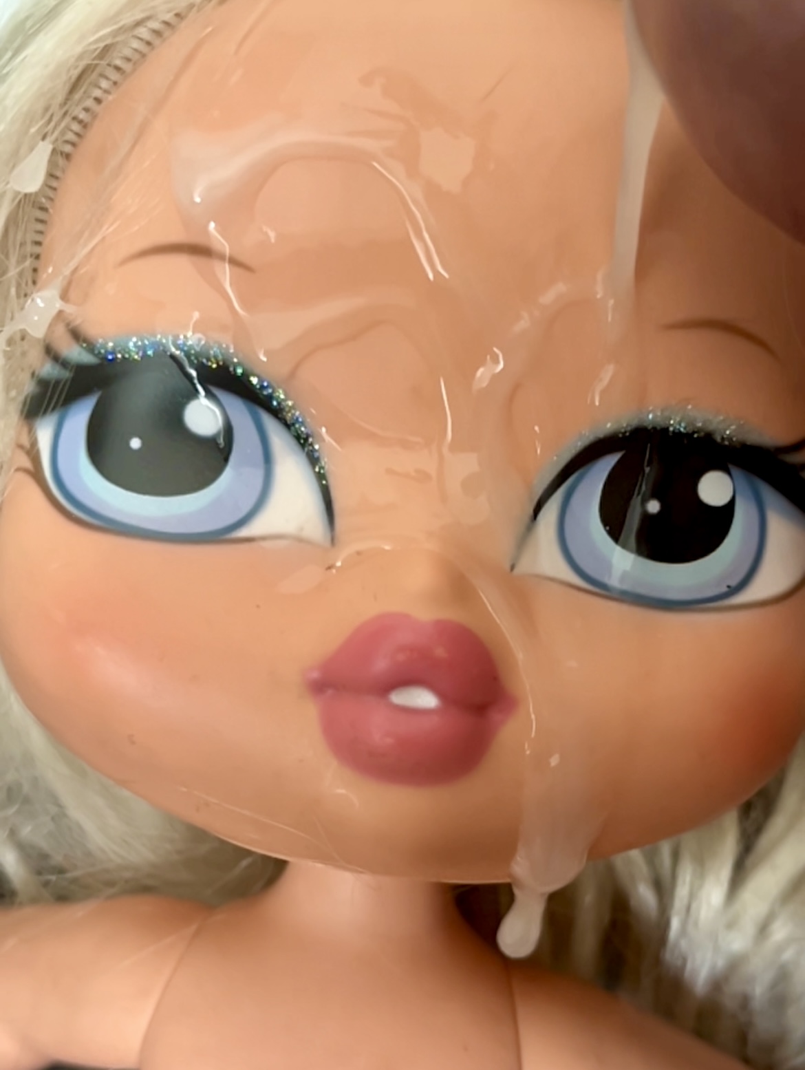 Smelly blonde second handstore doll fist asshole and facial