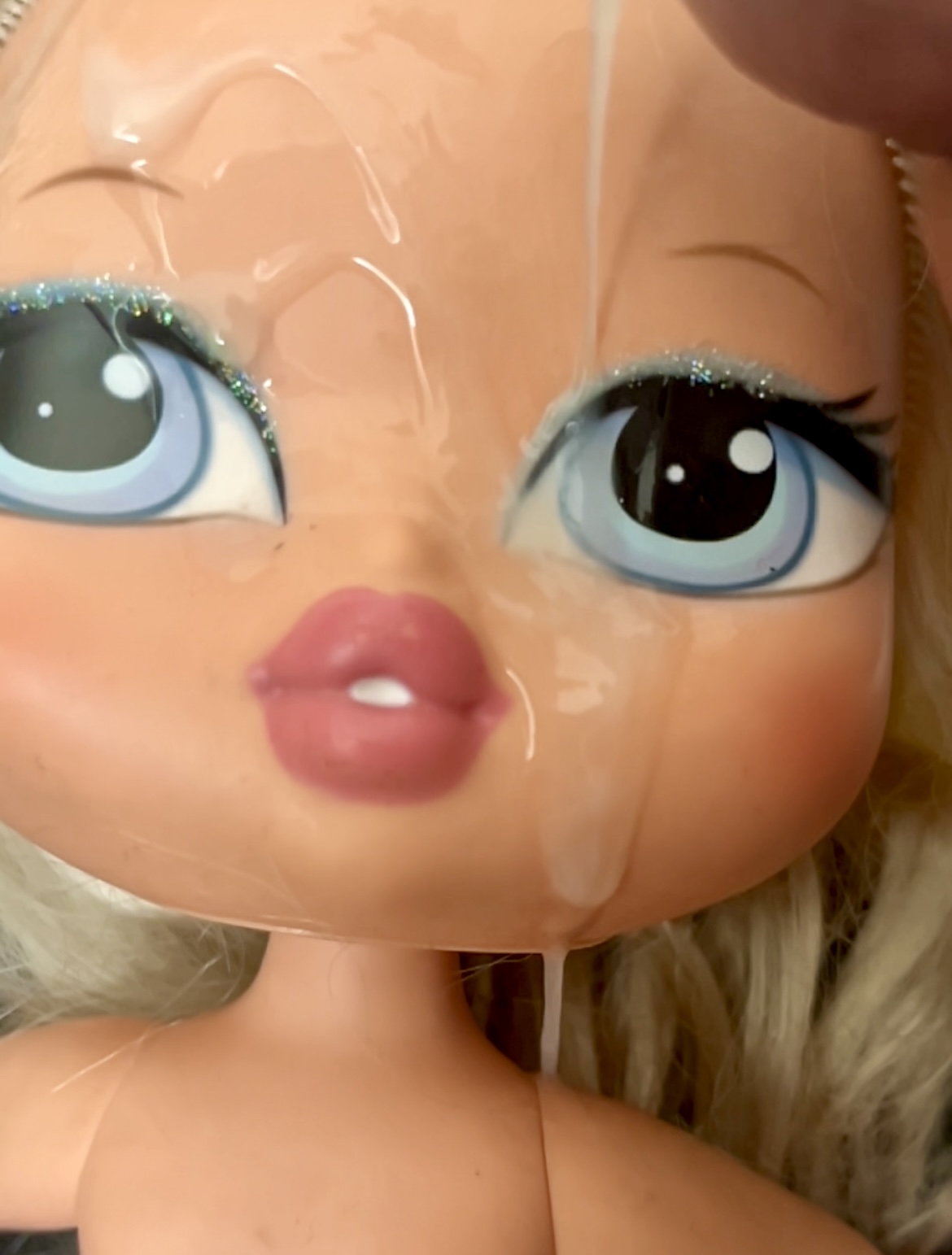 Smelly blonde second handstore doll fist asshole and facial
