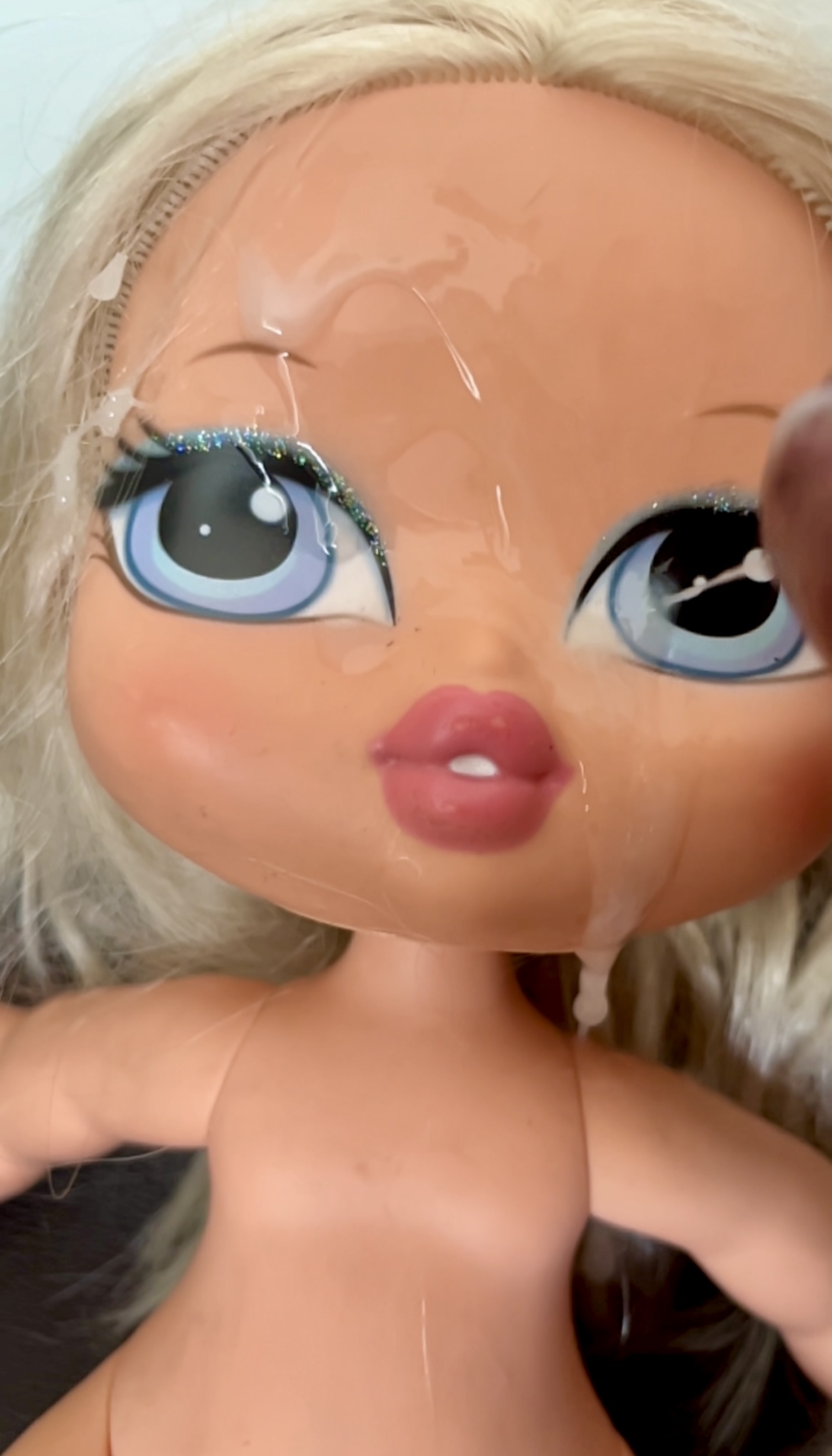 Smelly blonde second handstore doll fist asshole and facial
