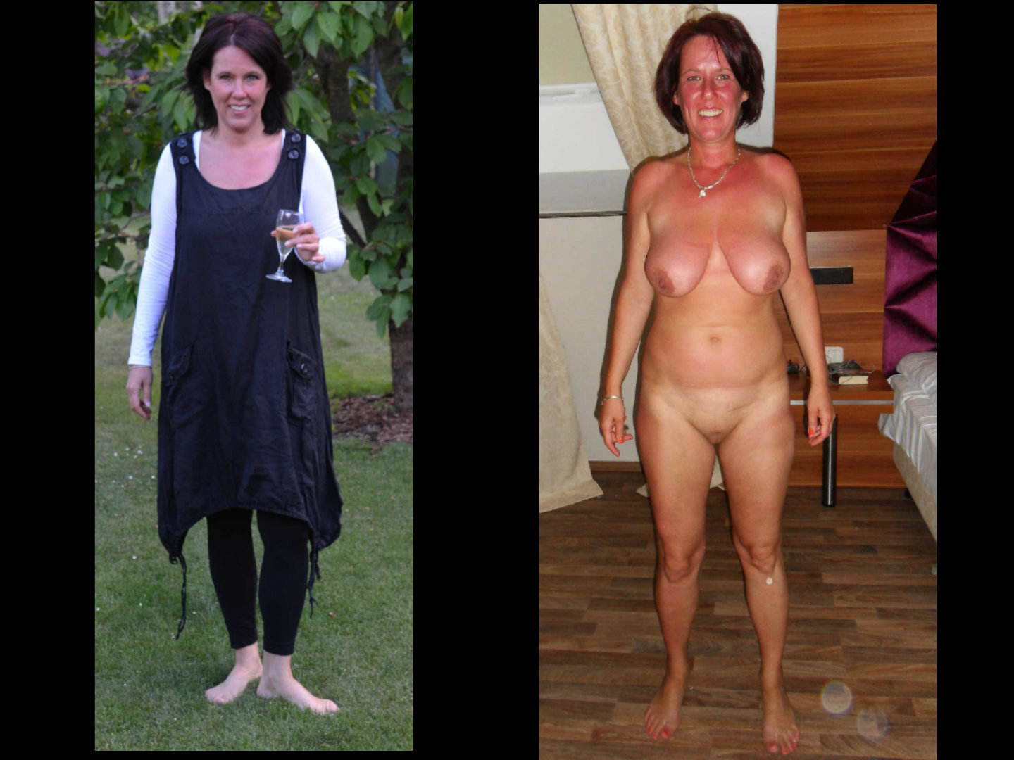 dressed and undressed women