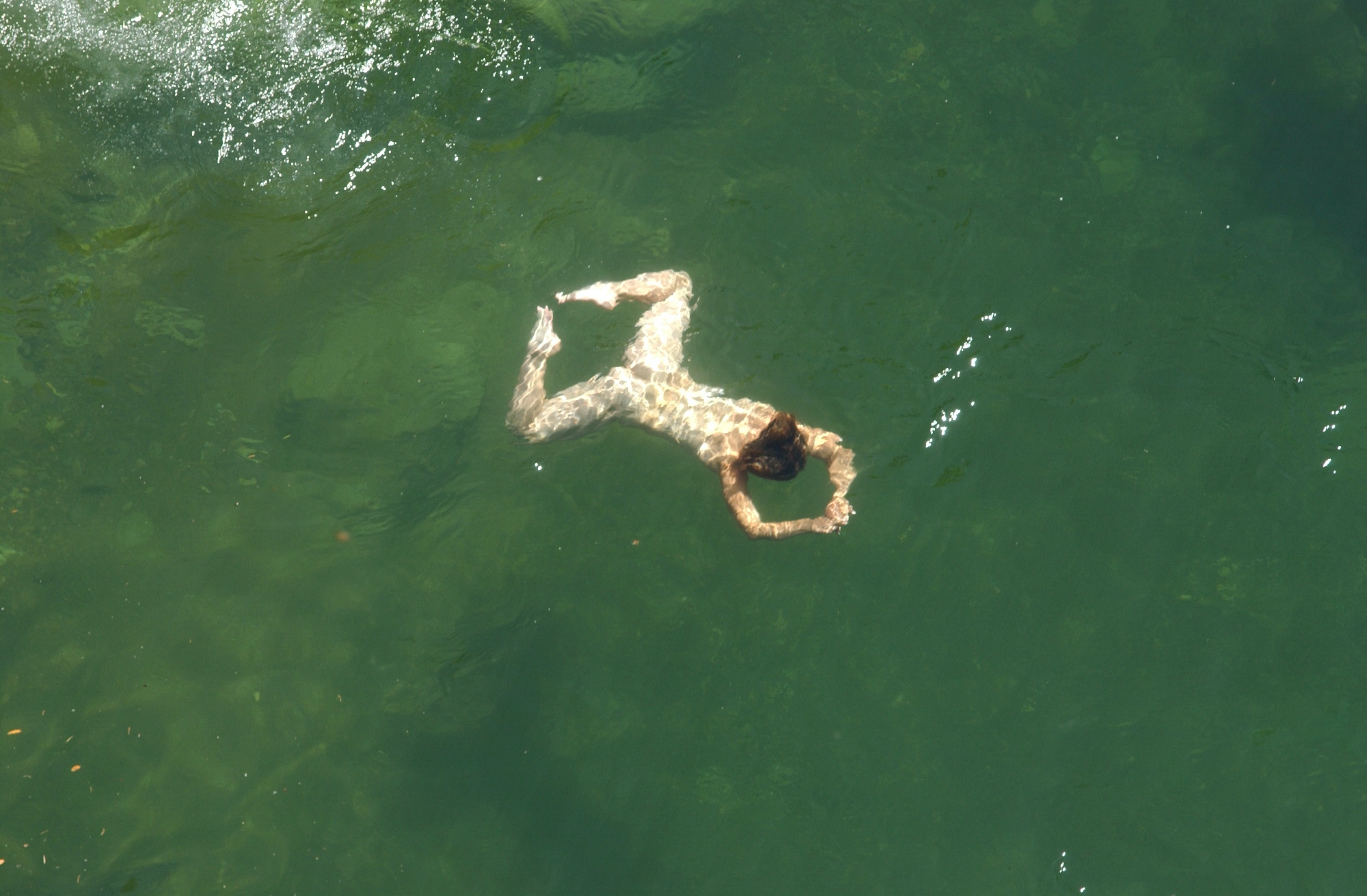 Cliff jumping near his house
