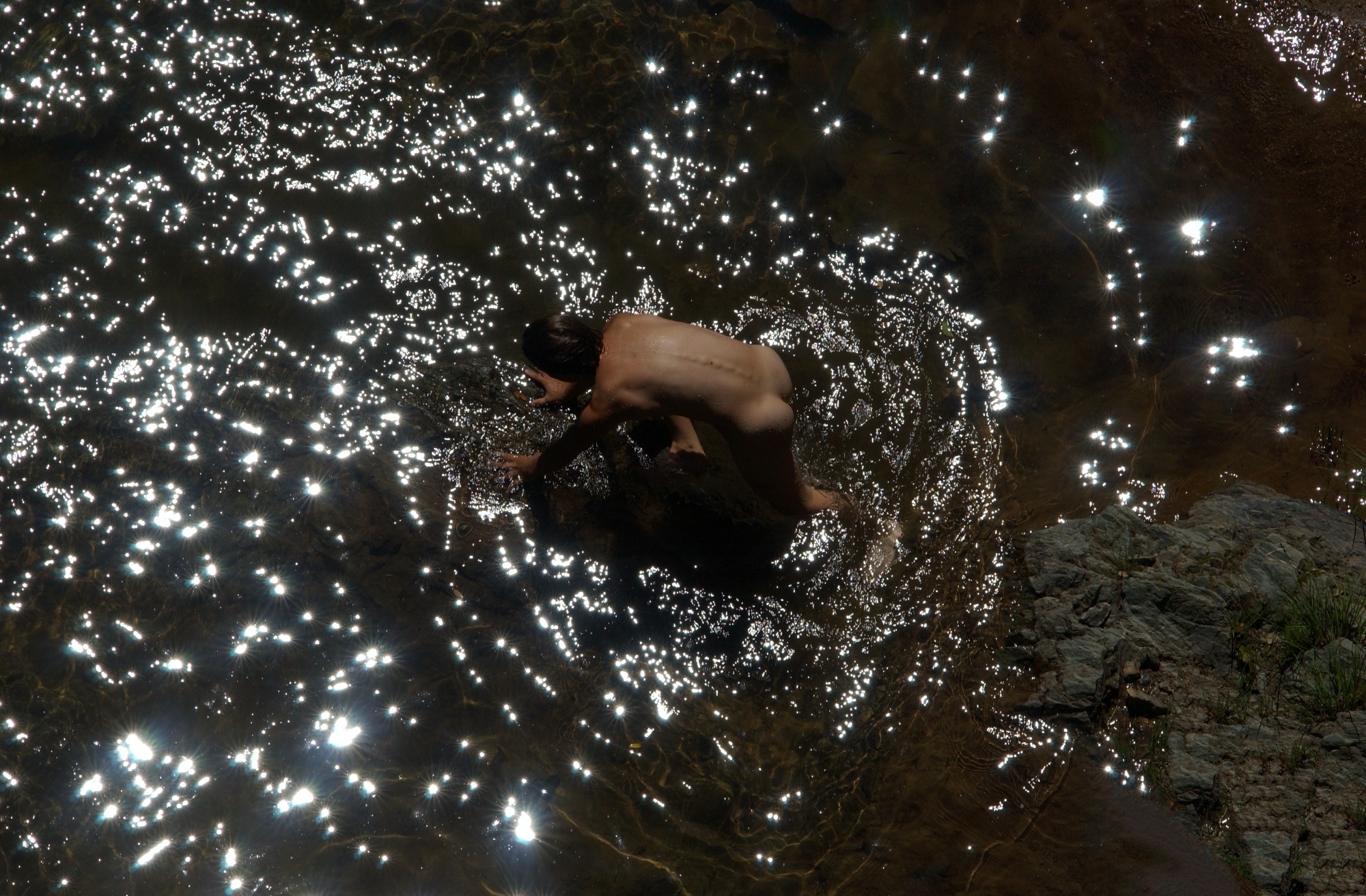 Cliff jumping near his house