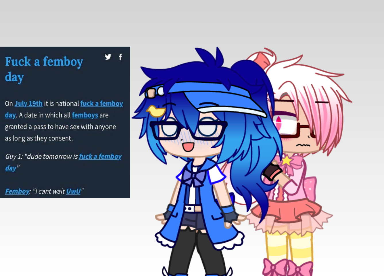 [Gacha] Fuck a Femboy Day