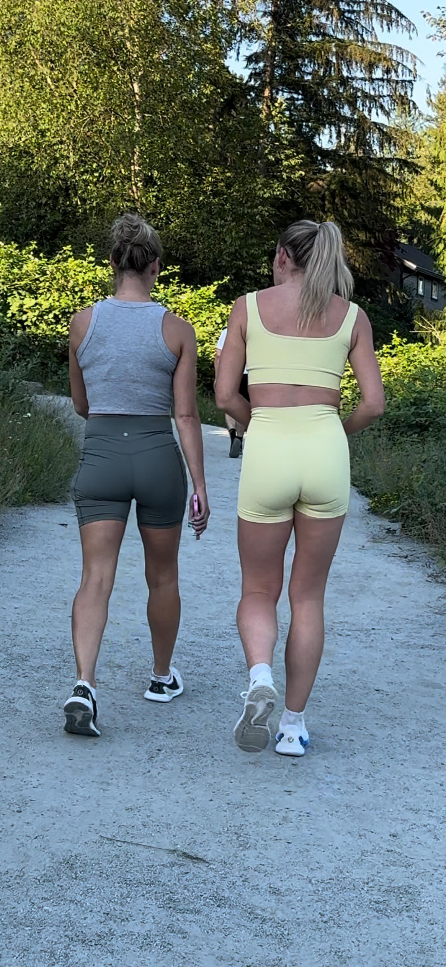 Dirty Blonde DUO Caught in Lulu BOOTY Shorts PART 1