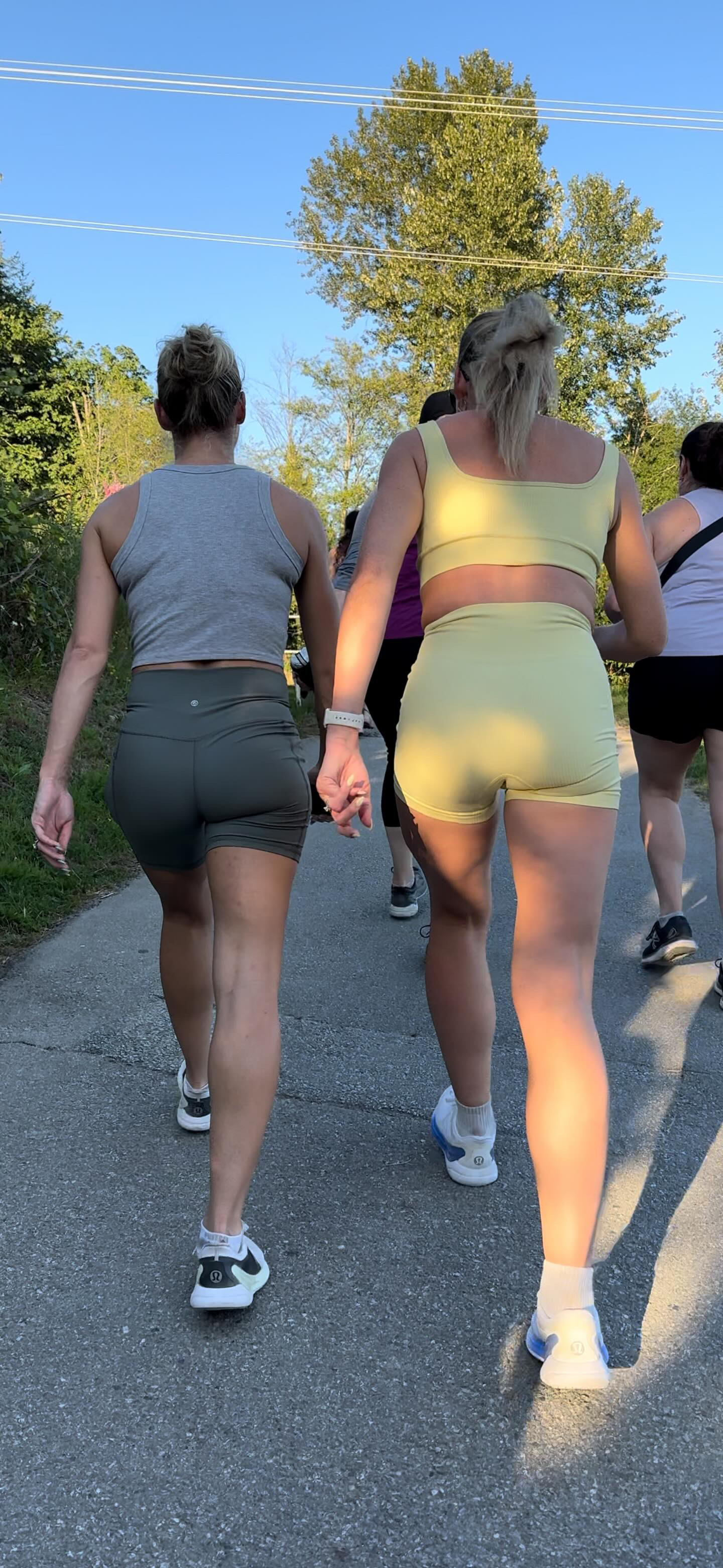 Dirty Blonde DUO Caught in Lulu BOOTY Shorts PART 1