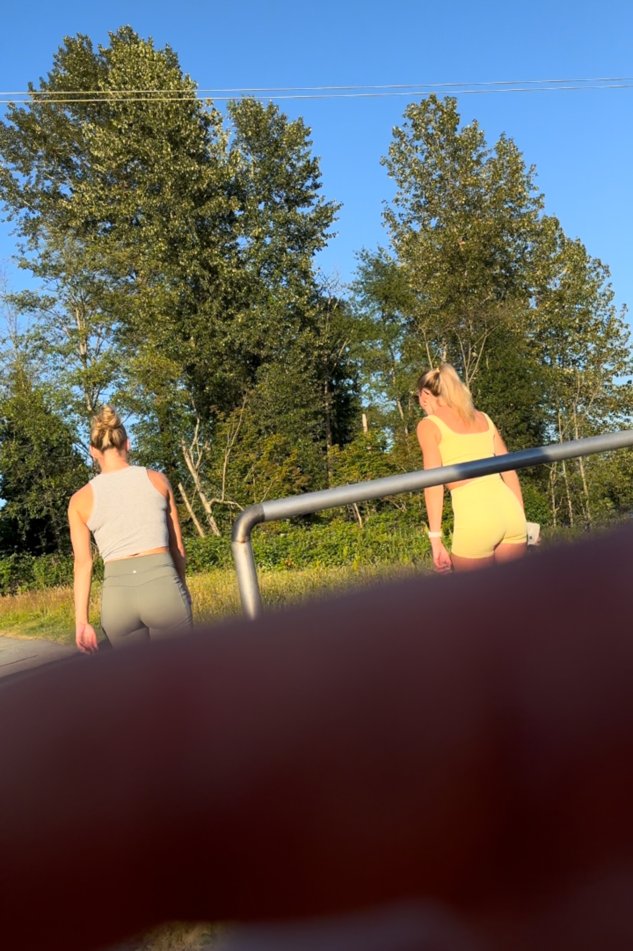 Dirty Blonde DUO Caught in Lulu BOOTY Shorts PART 1