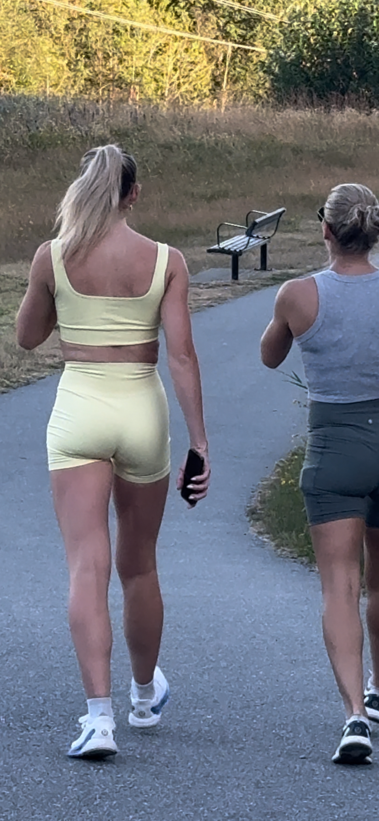 Dirty Blonde DUO Caught in Lulu BOOTY Shorts PART 1